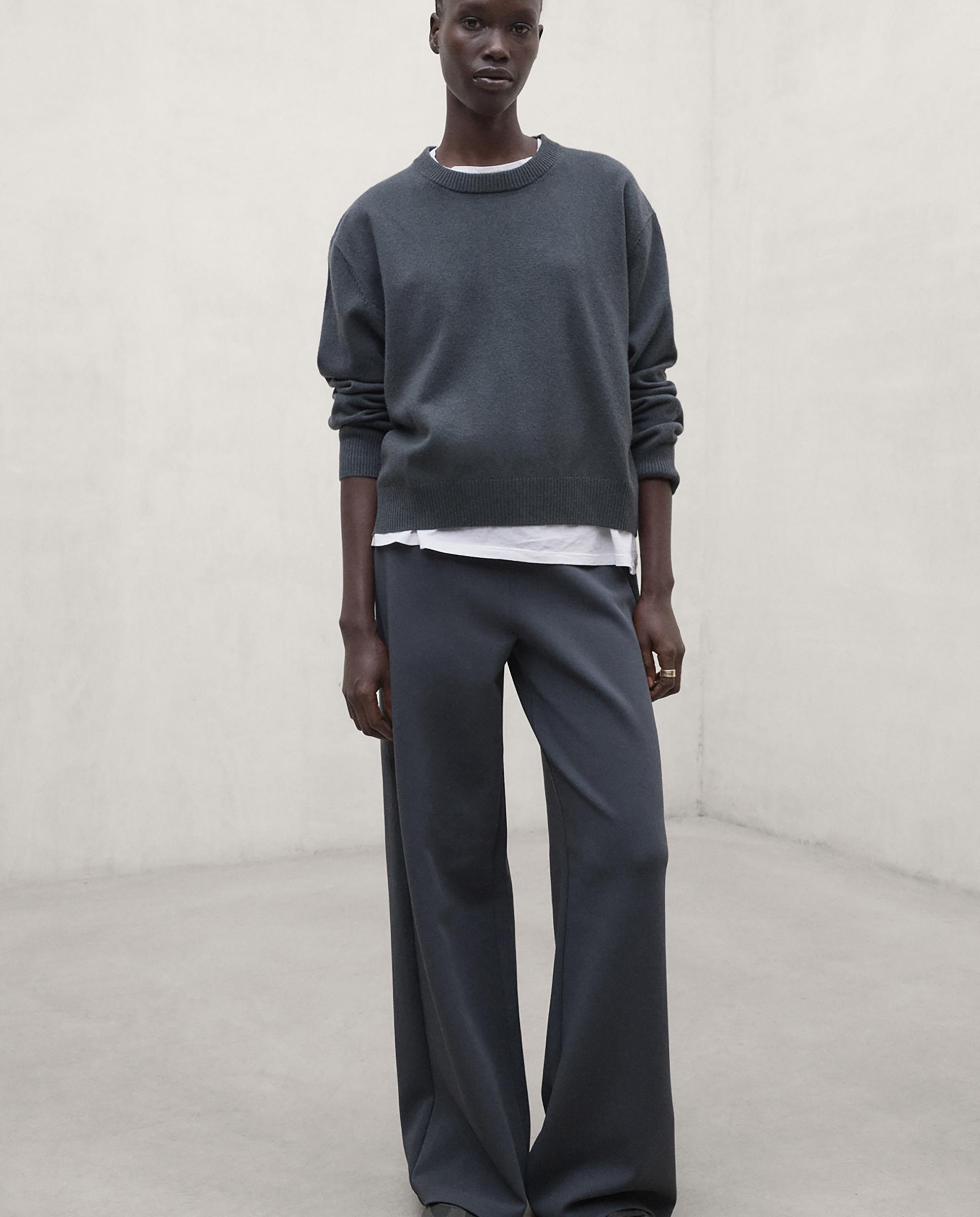 Imagen 2 de Jersey de mujer, con cuello redondo. - Ecoalf - Gris cuarzo metalizado Gris cuarzo metalizado