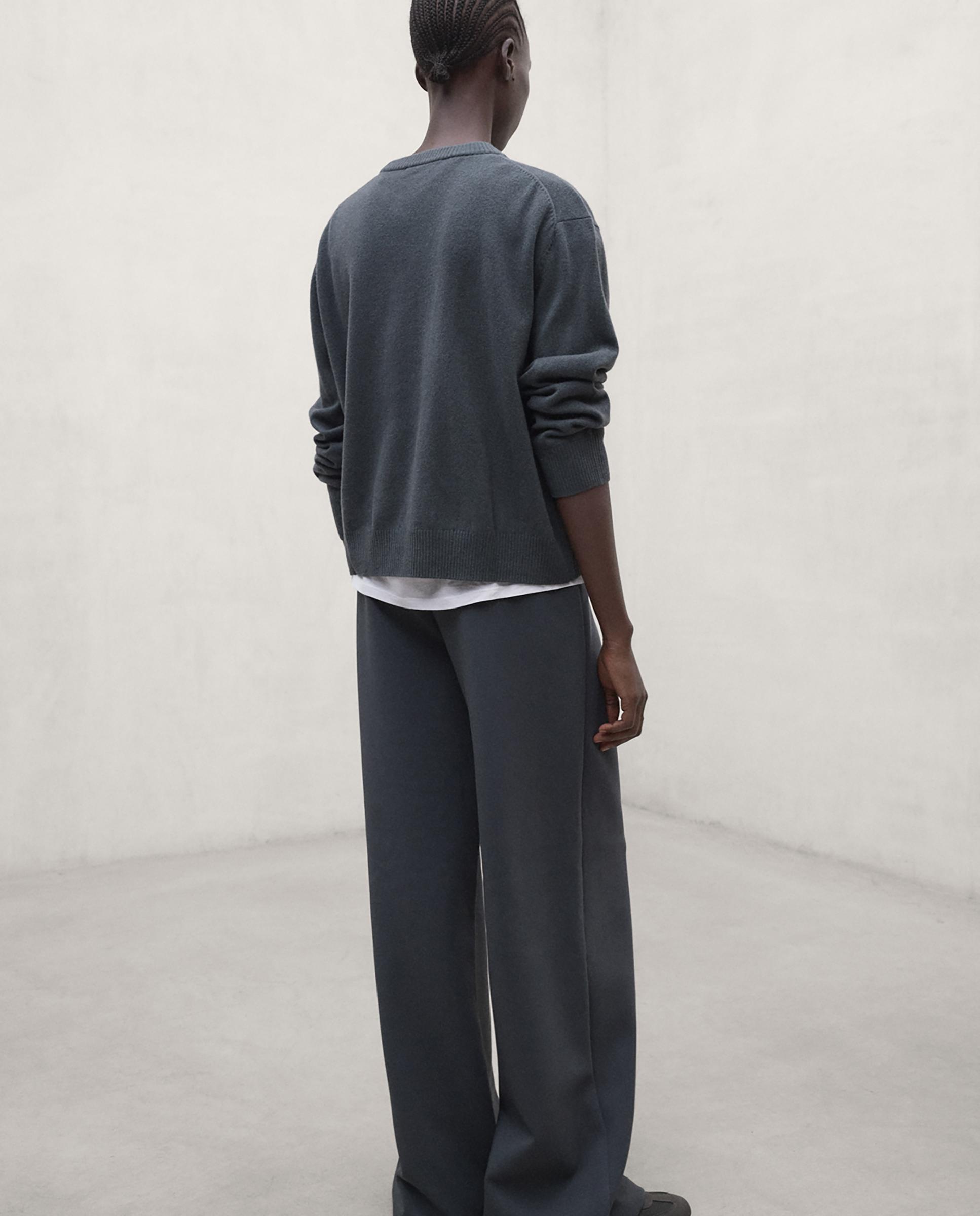 Imagen 3 de Jersey de mujer, con cuello redondo. - Ecoalf - Gris cuarzo metalizado Gris cuarzo metalizado