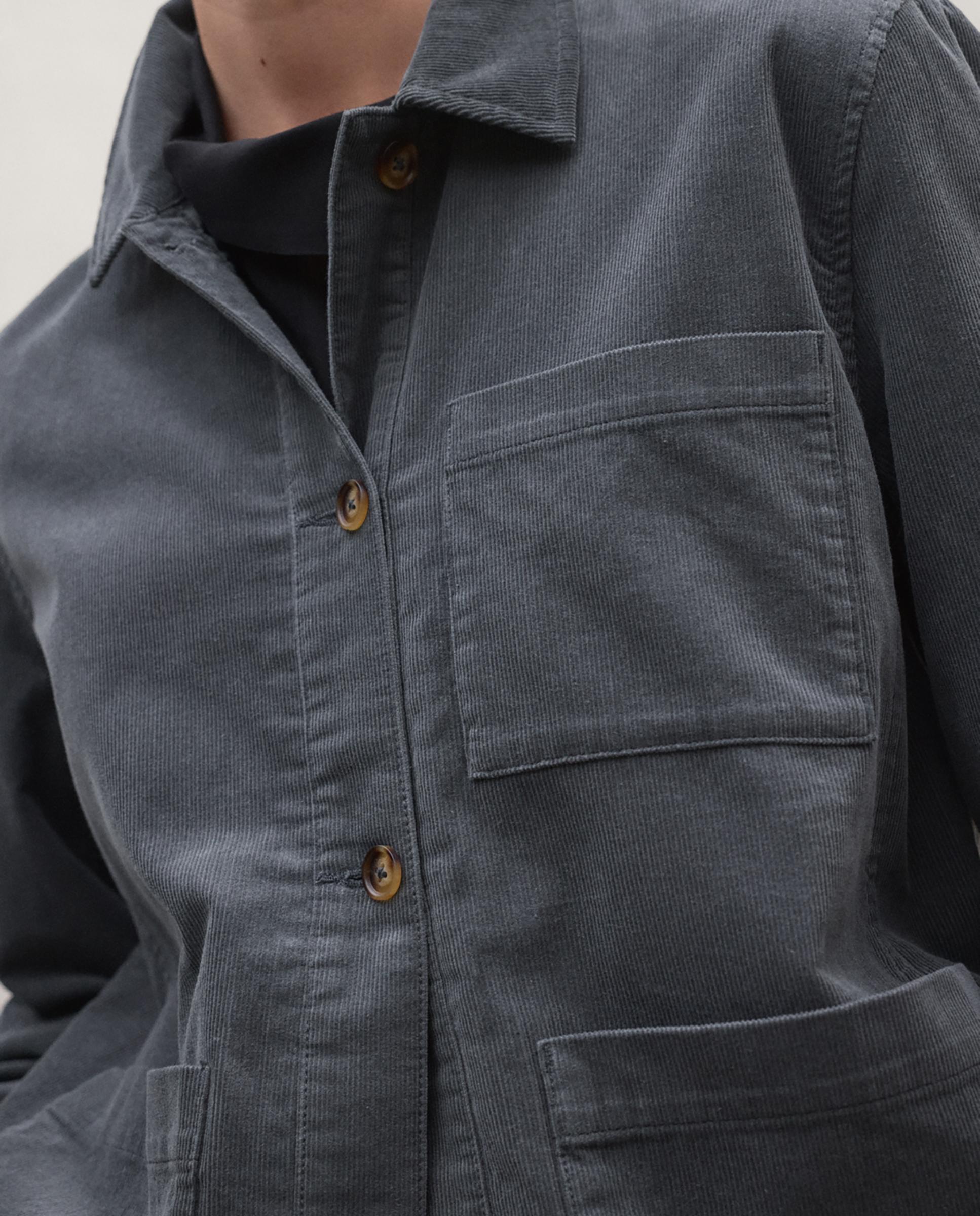 Sobrecamisa de mujer becky con canesú en la espalda - Ecoalf - Gris cuarzo metalizado Gris cuarzo metalizado-3
