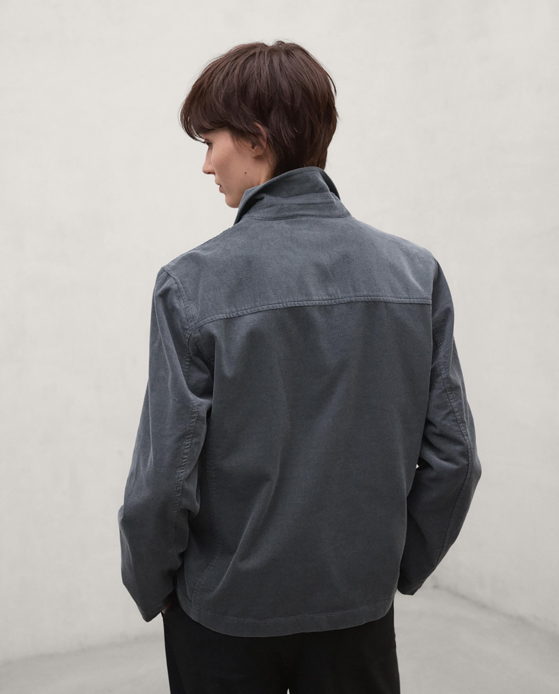 Sobrecamisa de mujer becky con canesú en la espalda - Ecoalf - Gris cuarzo metalizado Gris cuarzo metalizado-4