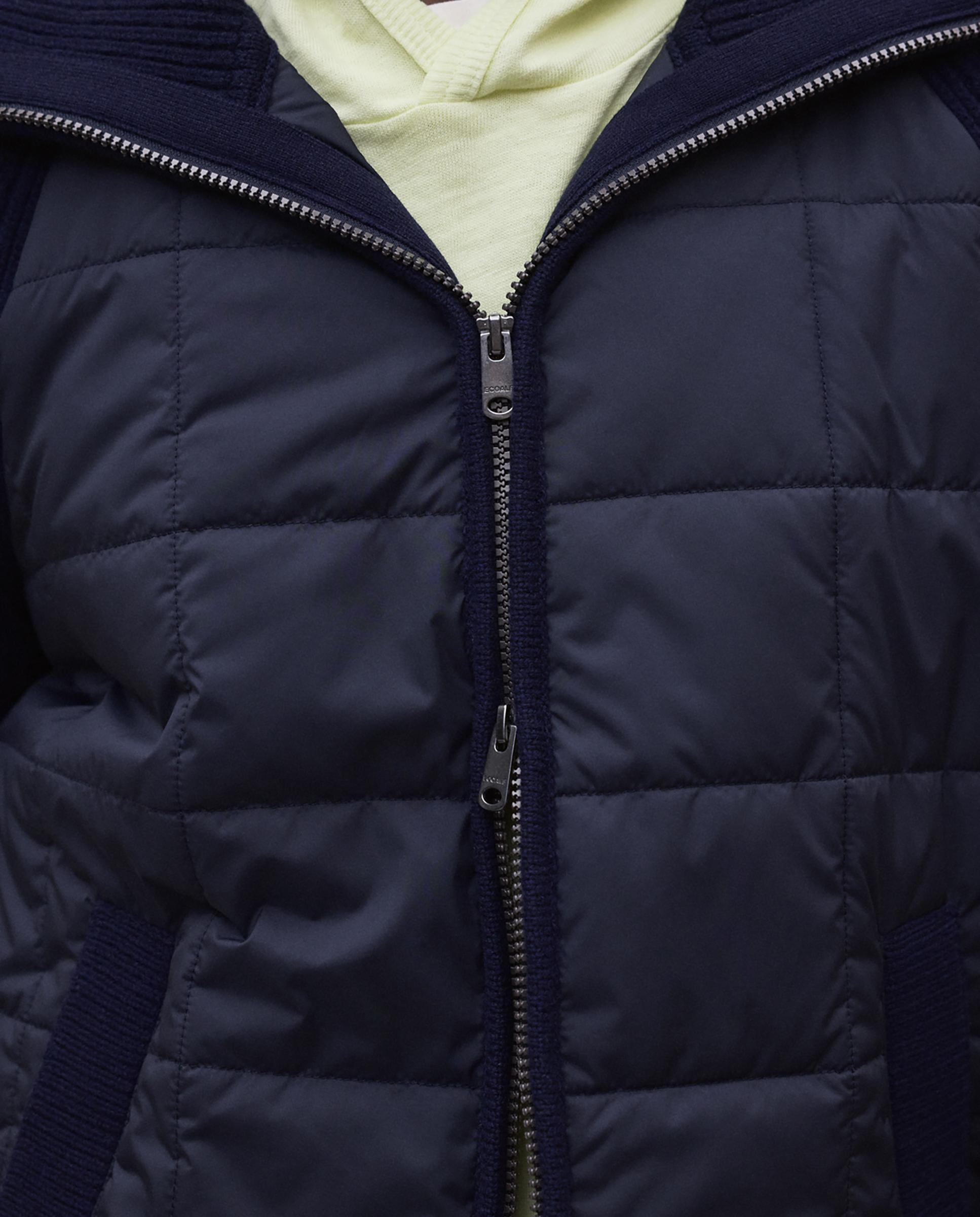 Chaqueta híbrida de mujer daniela con mangas acanaladas - Ecoalf - Azul marino Azul marino-3