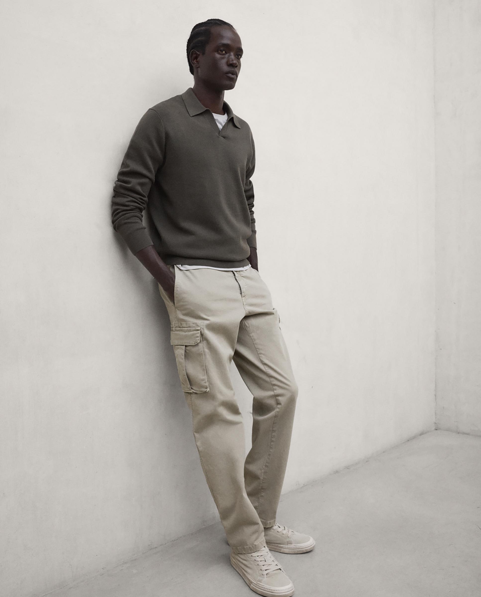 Jersey de hombre mopane con cuello de polo - Ecoalf - Verde Verde-2