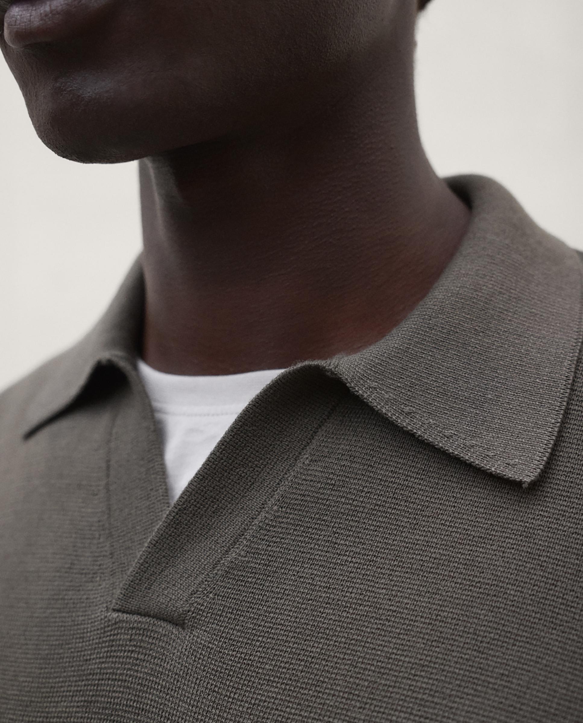 Jersey de hombre mopane con cuello de polo - Ecoalf - Verde Verde-3