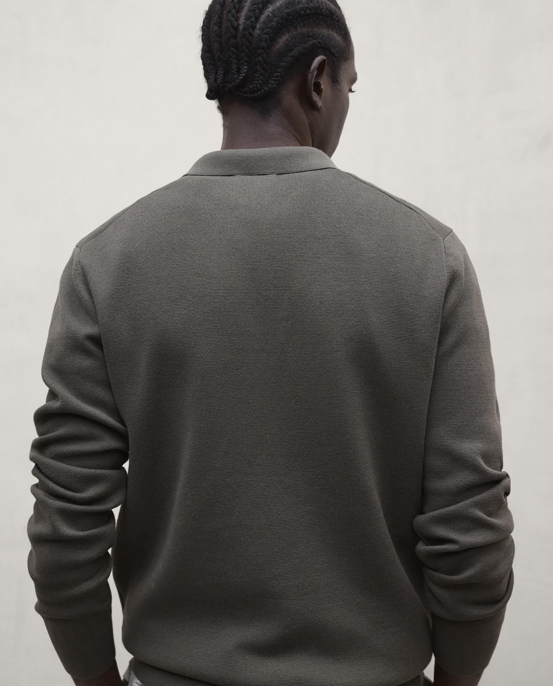 Jersey de hombre mopane con cuello de polo - Ecoalf - Verde Verde-5
