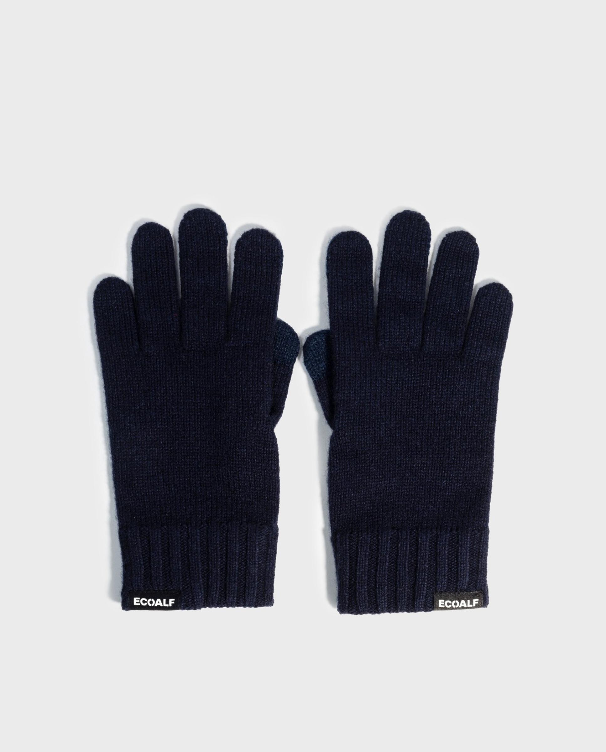 Guantes táctiles wool de punto - Ecoalf - Azul marino Azul marino-1