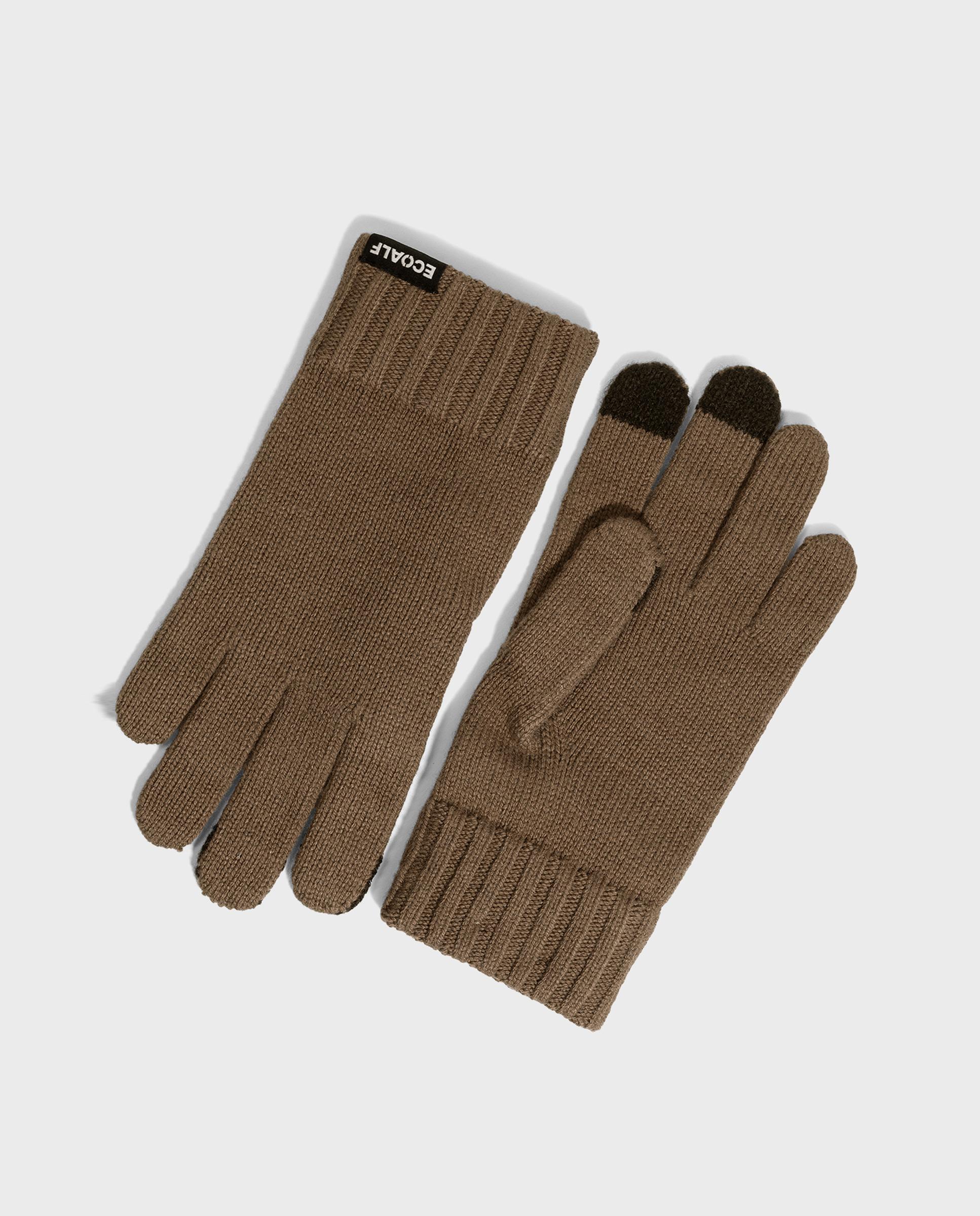 Guantes táctiles wool de punto - Ecoalf - Marrón Marrón-2