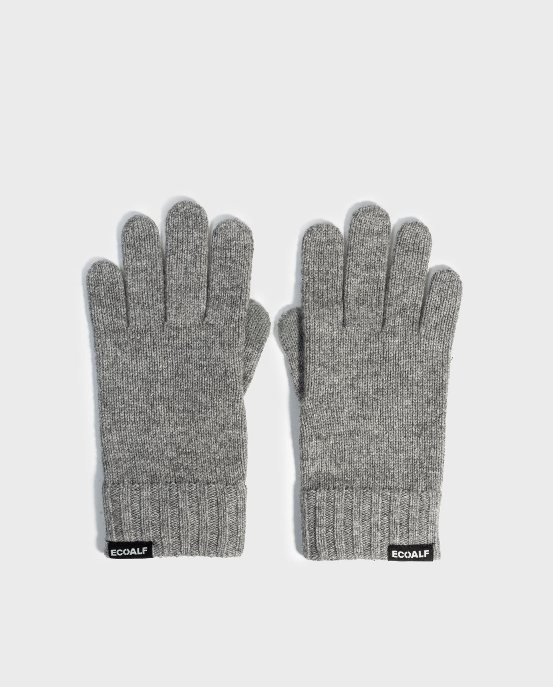 Guantes táctiles wool de punto - Ecoalf - Gris Gris-1