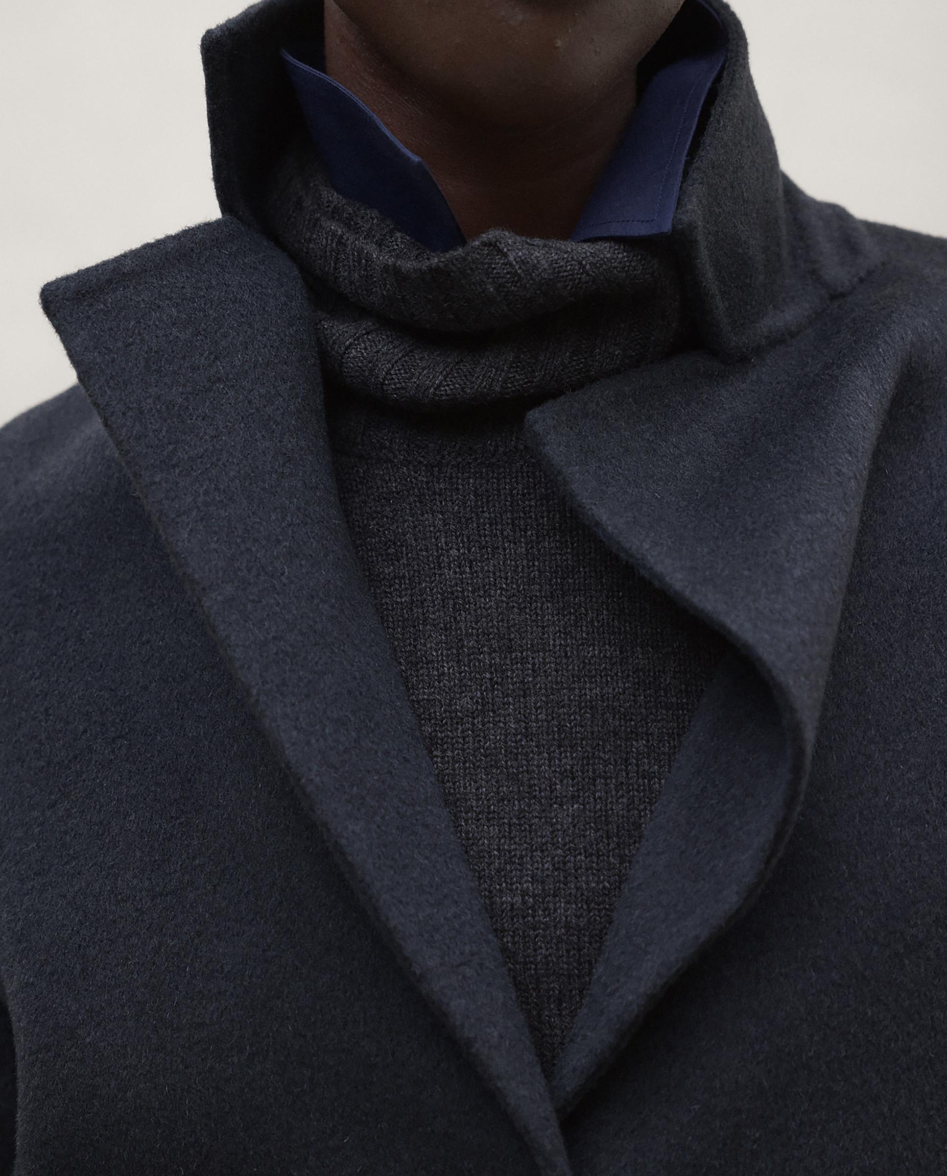 Chaqueta de paño de mujer dana con cierre de botones - Ecoalf - Gris oscuro Gris oscuro-4