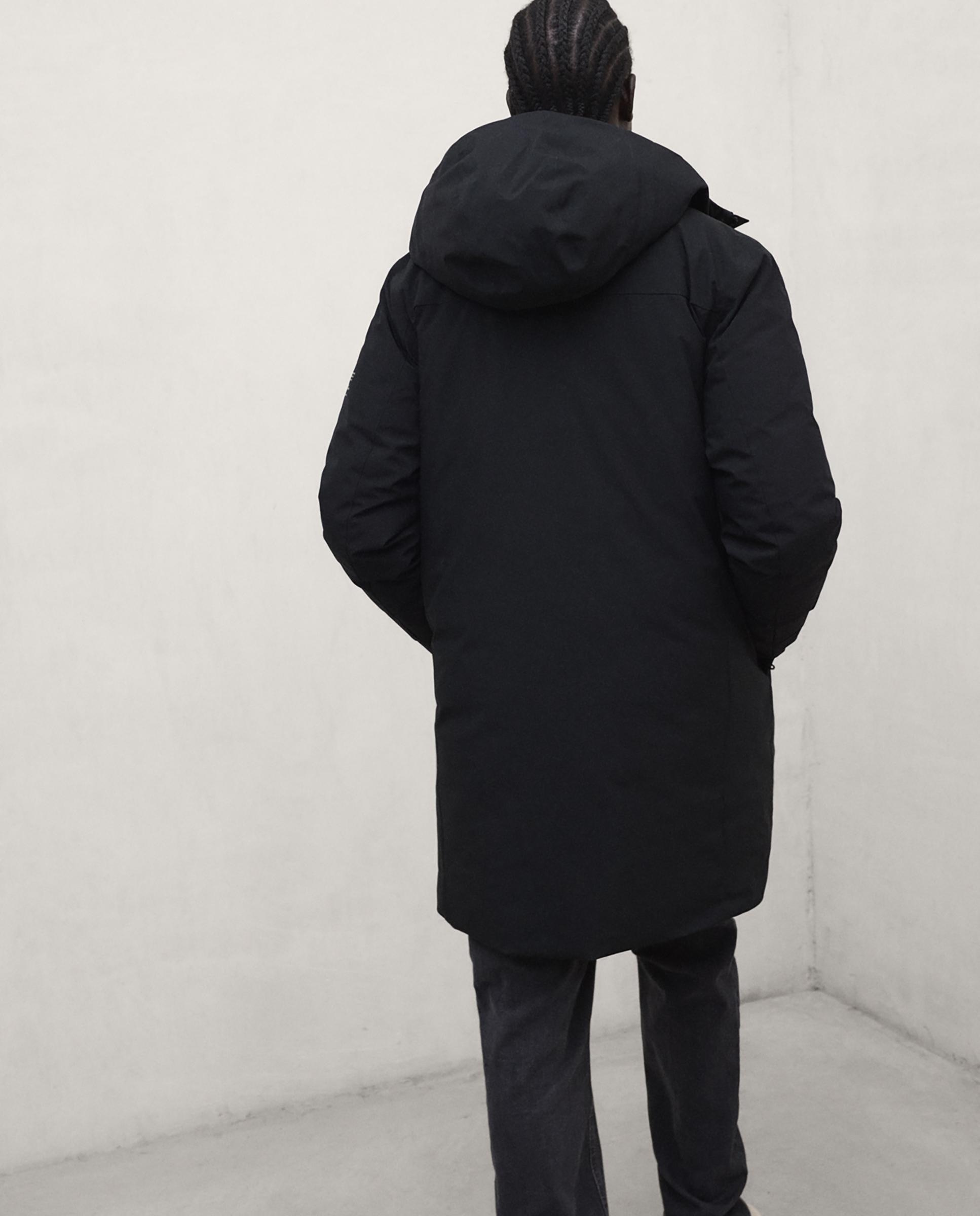 Parka de hombre nanjin con capucha ajustable - Ecoalf - Negro Negro-3