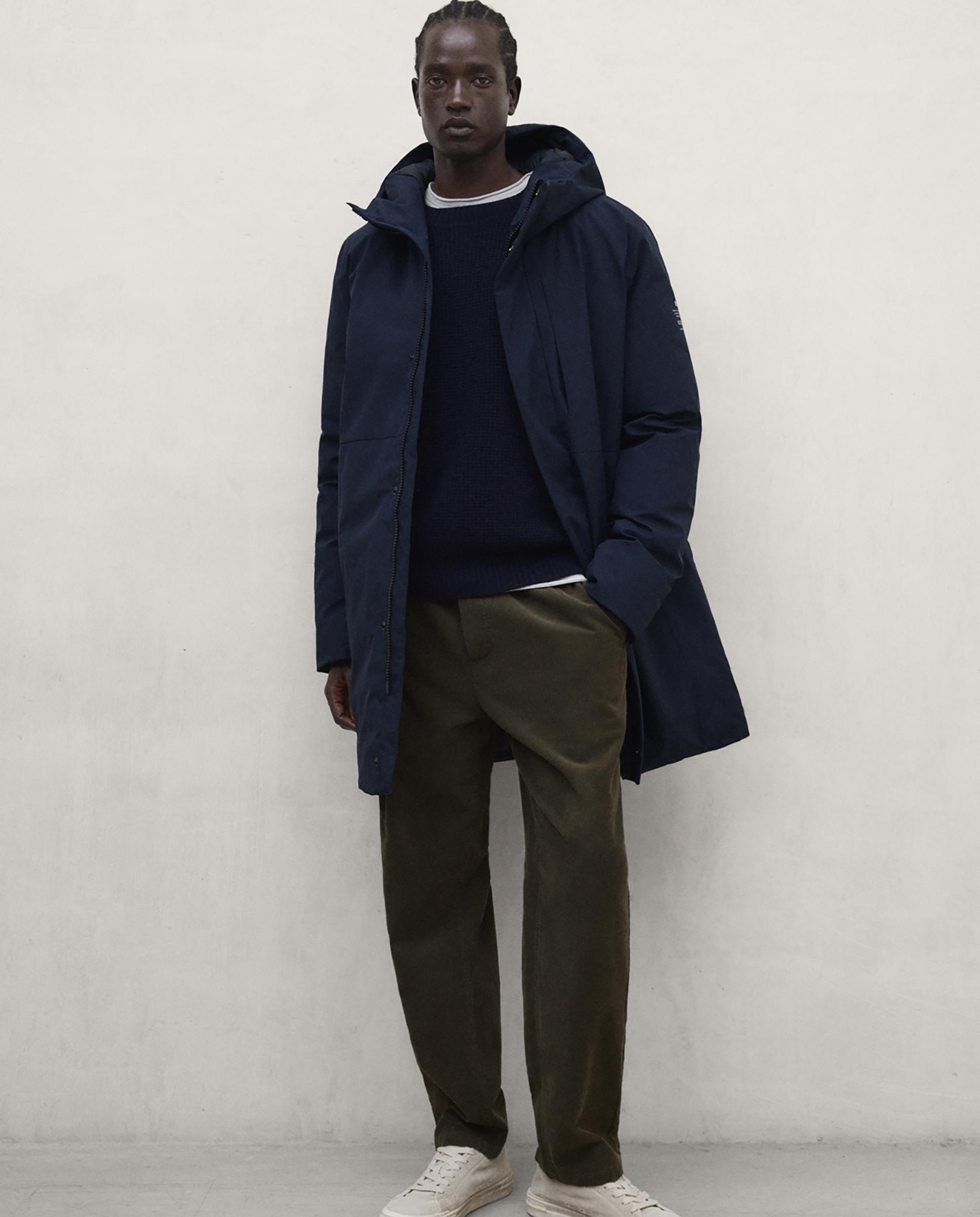 Imagen 0 de Parka de hombre nanjin con capucha ajustable Azul marino