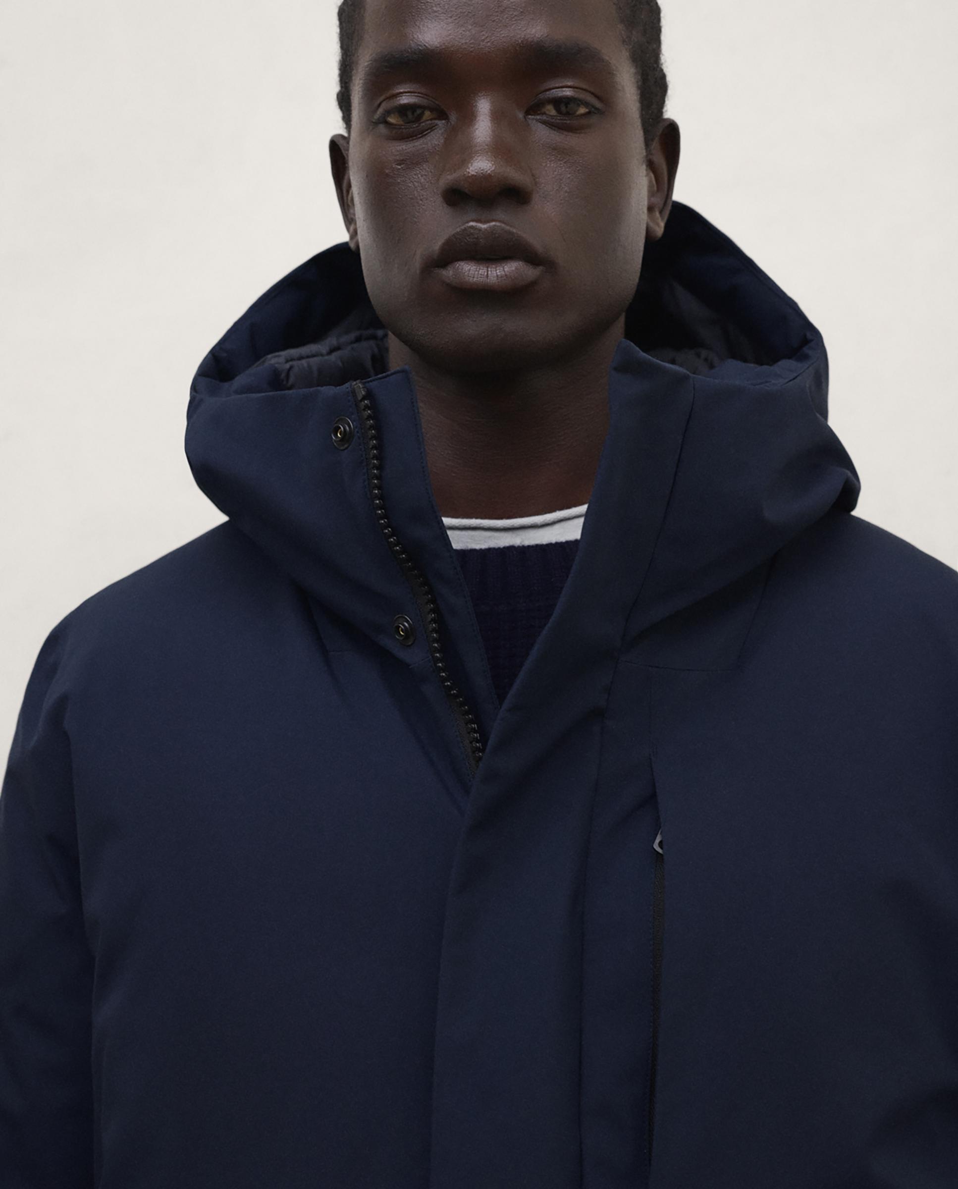 Parka de hombre nanjin con capucha ajustable - Ecoalf - Azul marino Azul marino-4