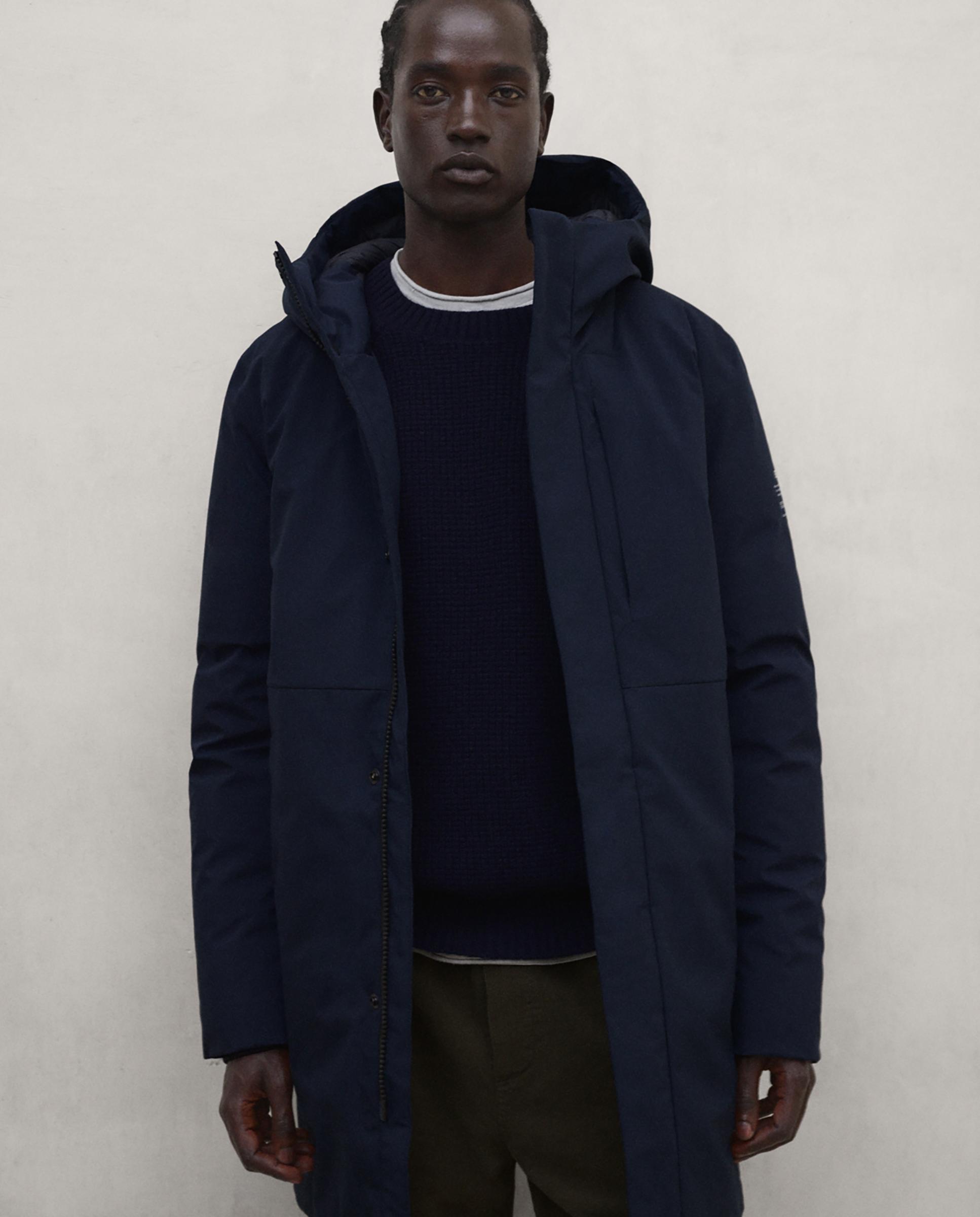 Parka de hombre nanjin con capucha ajustable - Ecoalf - Azul marino Azul marino-5