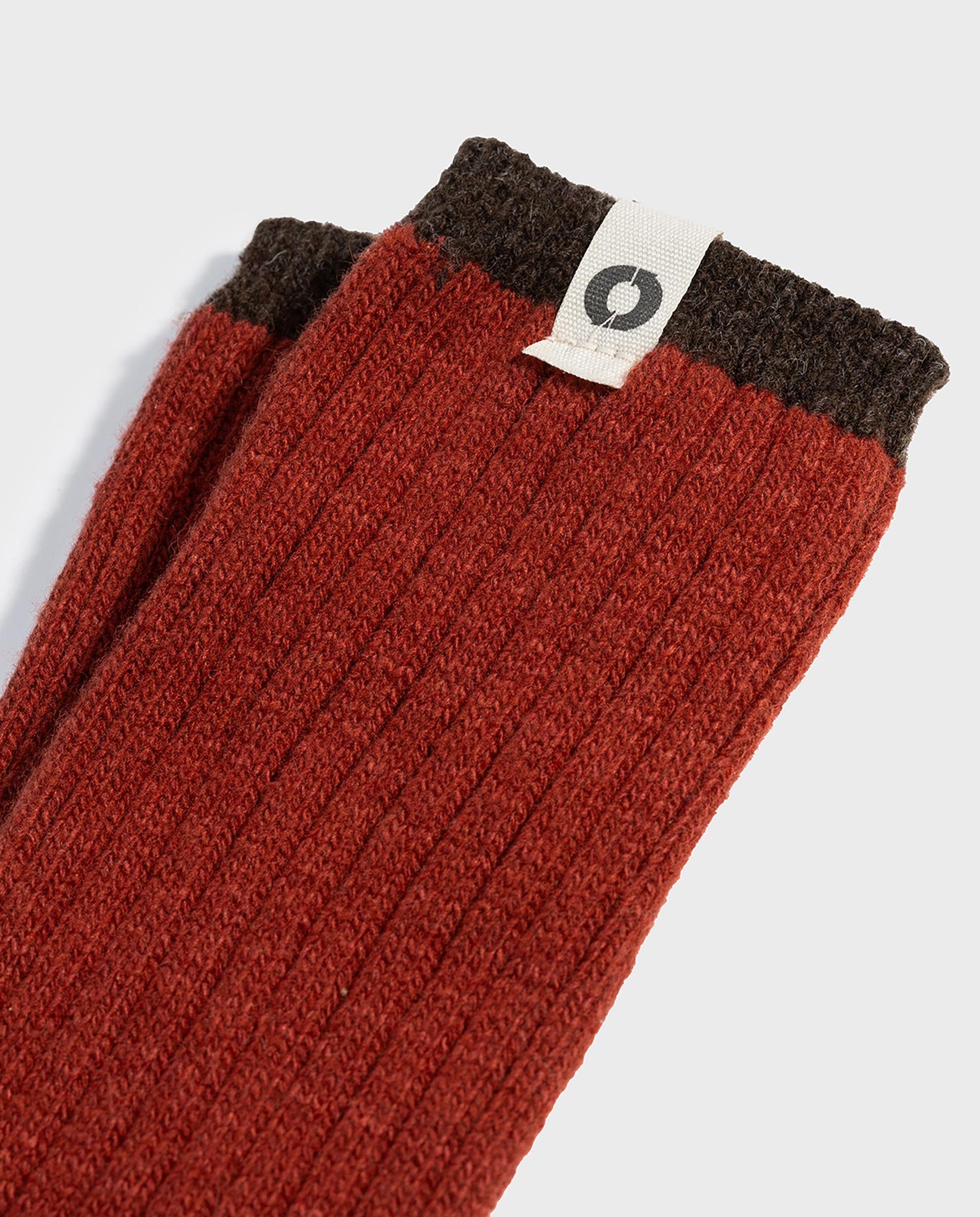Imagen 2 de Calcetines altos de hombre contraste con diseño cálido y suave - Ecoalf - Naranja Naranja