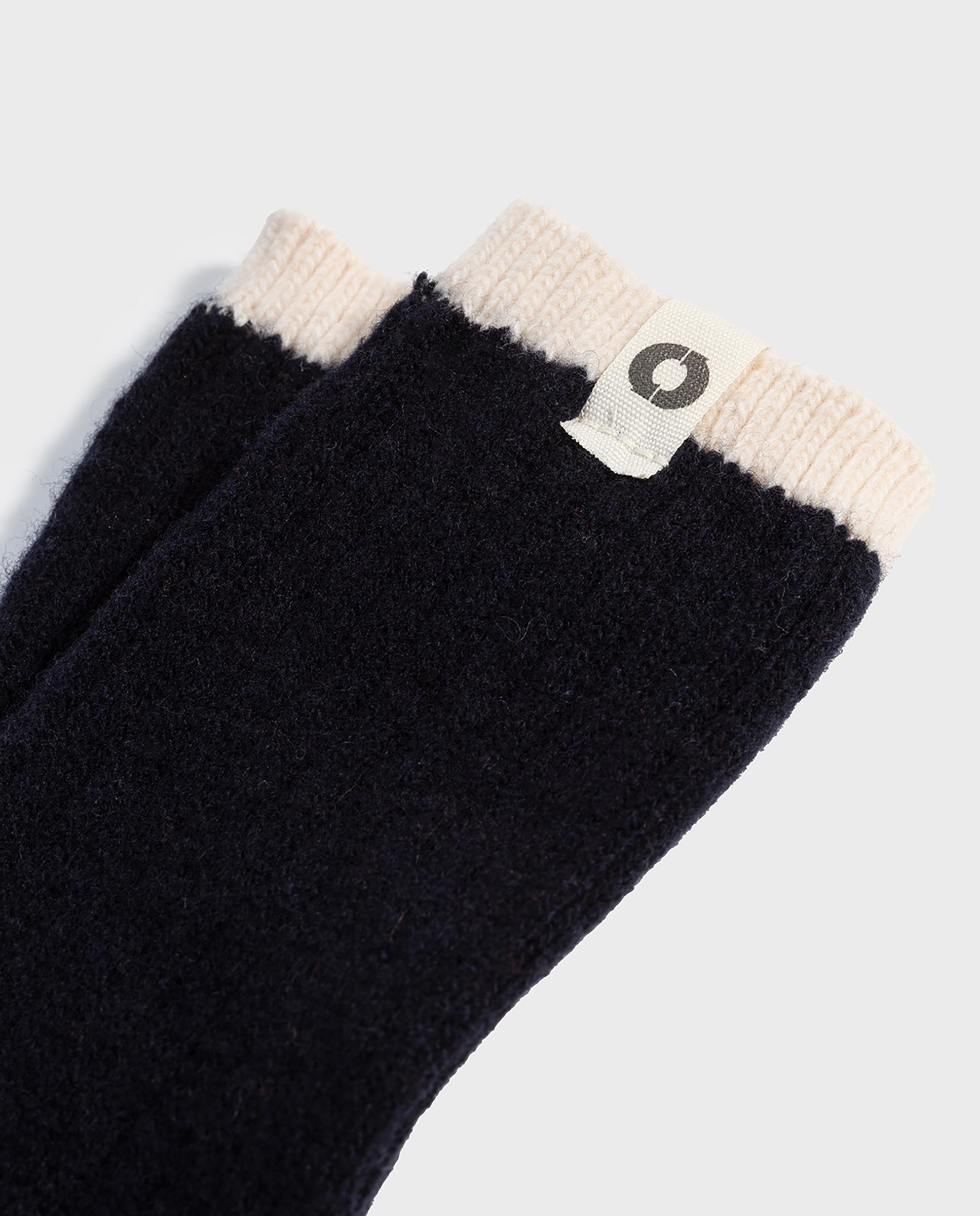 Imagen 2 de Calcetines altos de hombre contraste con diseño cálido y suave - Ecoalf - Azul marino Azul marino
