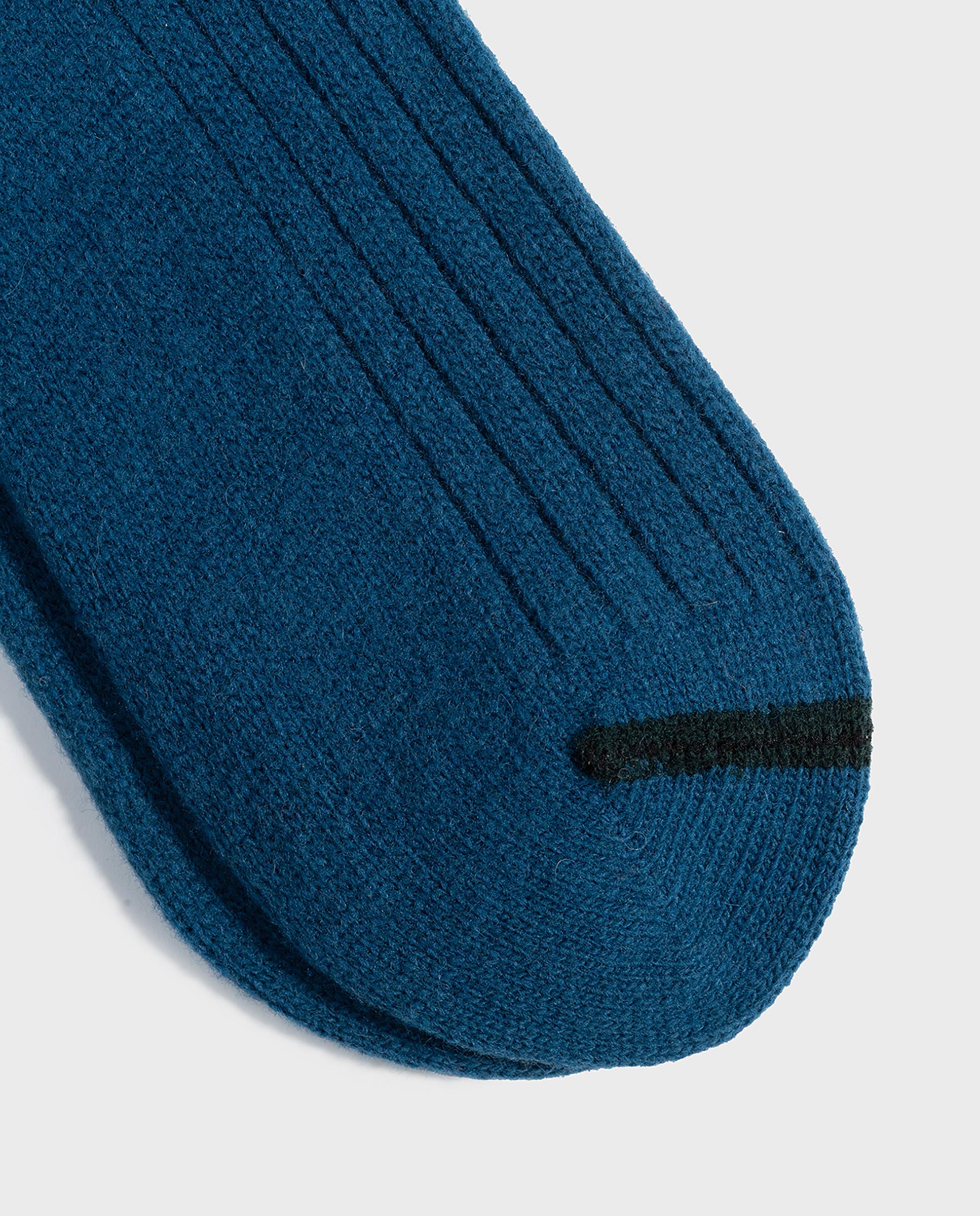 Imagen 3 de Calcetines altos de hombre contraste con diseño cálido y suave - Ecoalf - Azul Azul