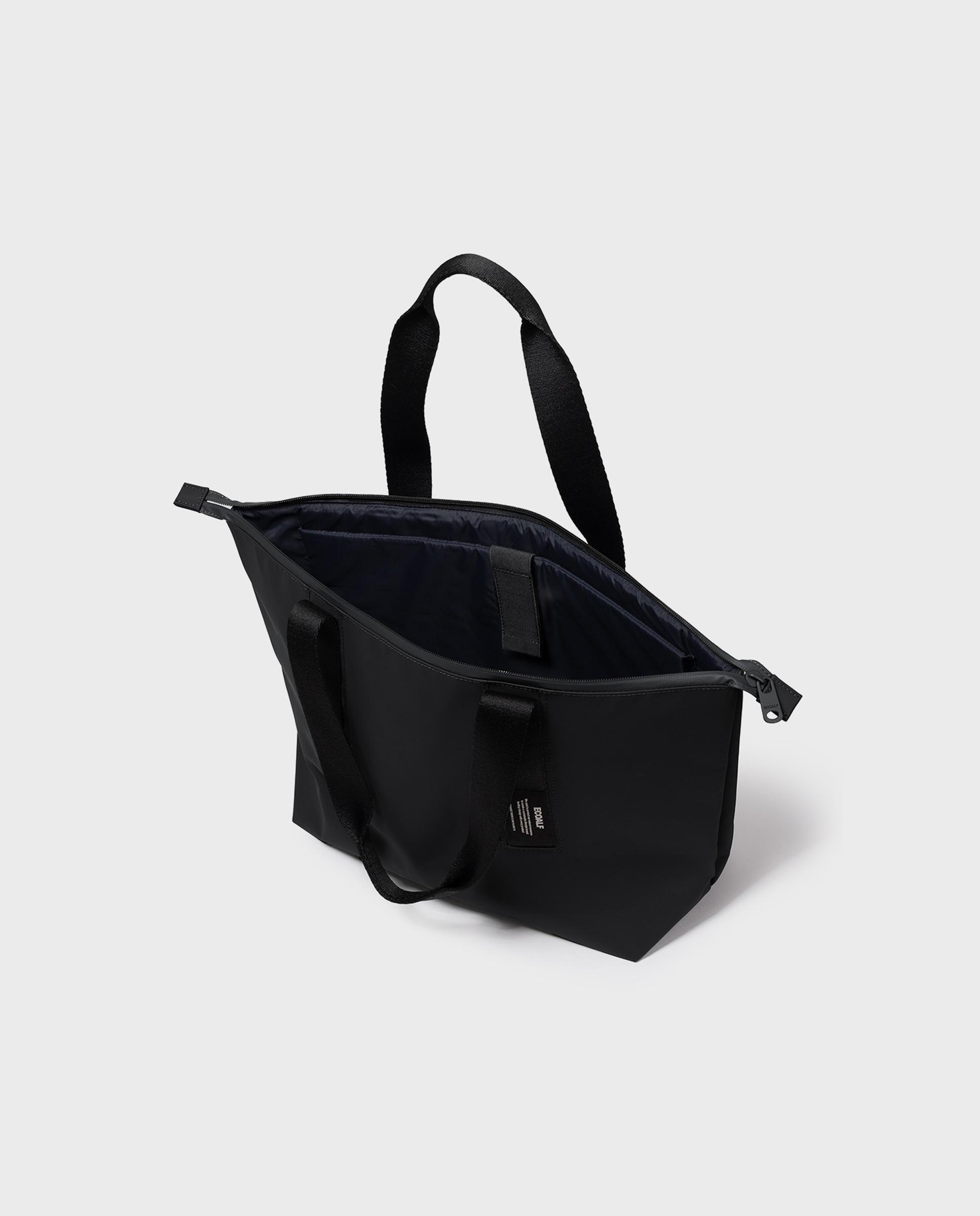 Bolso shopper areny mediano con tejido resistente al agua - Ecoalf - Negro Negro-3