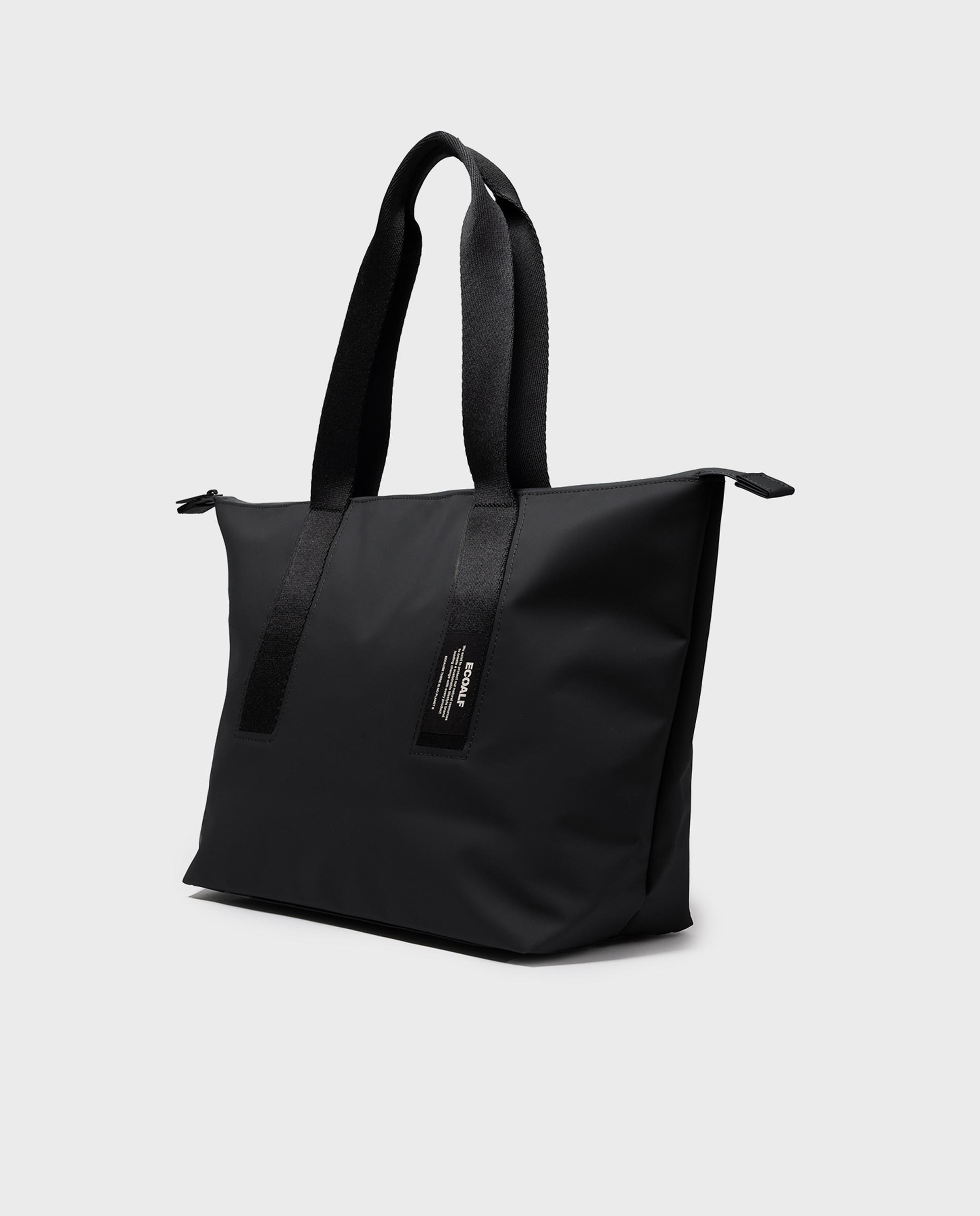 Bolso shopper areny mediano con tejido resistente al agua - Ecoalf - Negro Negro-2