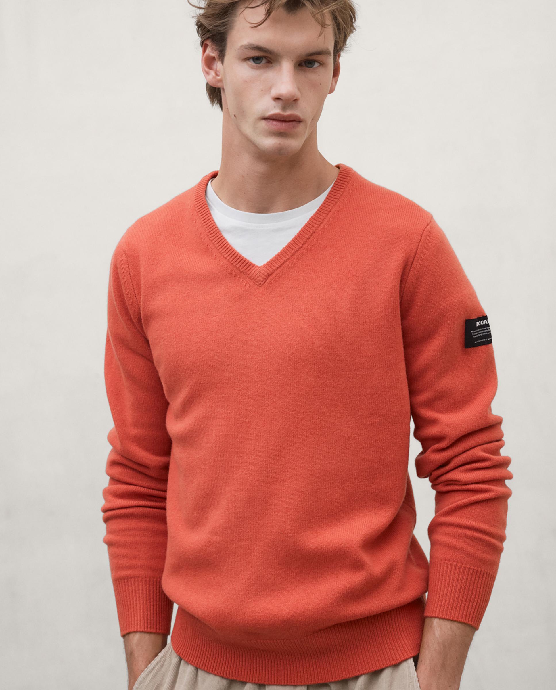 Jersey de hombre valle con cuello de pico - Ecoalf - Naranja Naranja-1