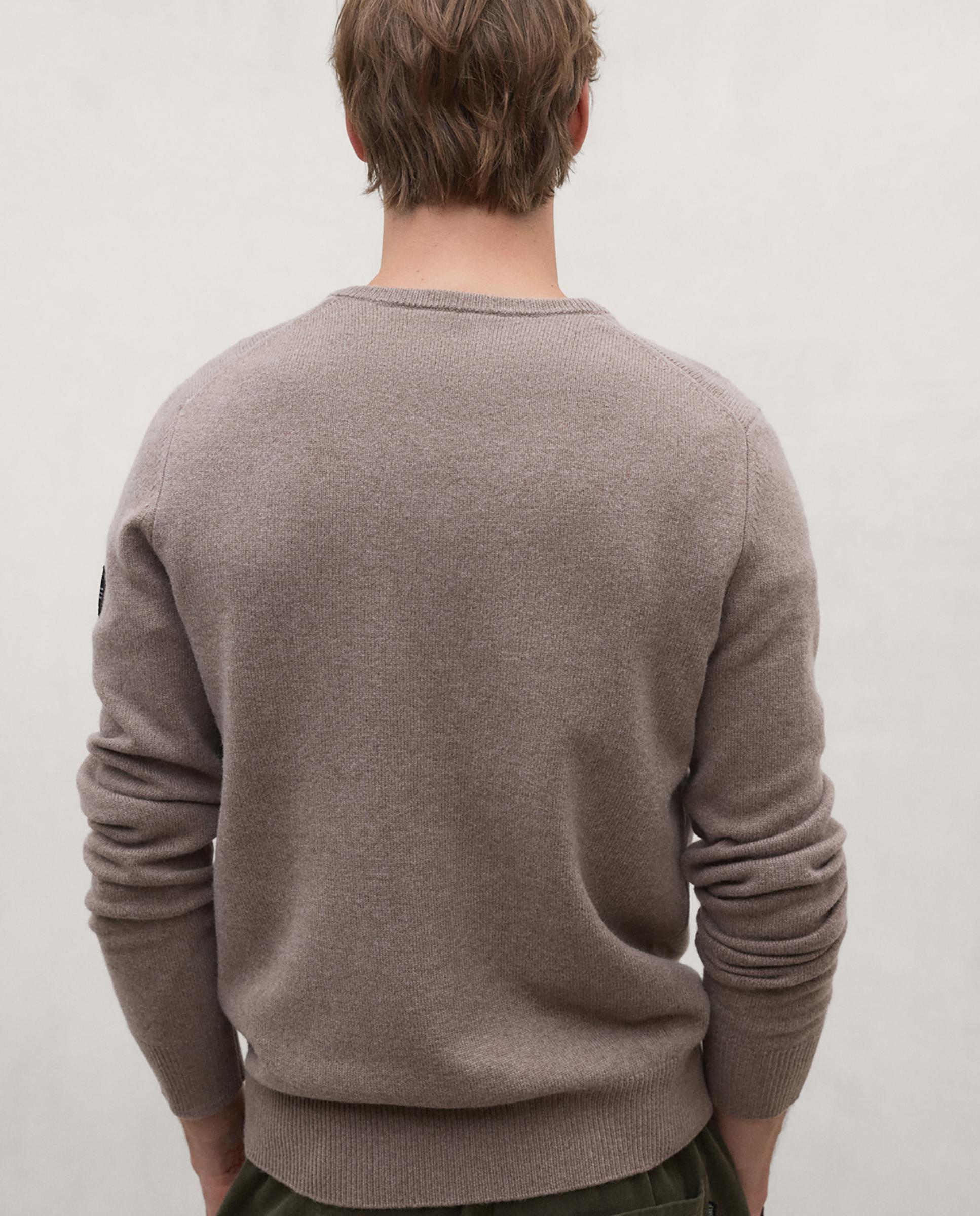 Jersey de hombre valle con cuello de pico - Ecoalf - Marrón Marrón-4