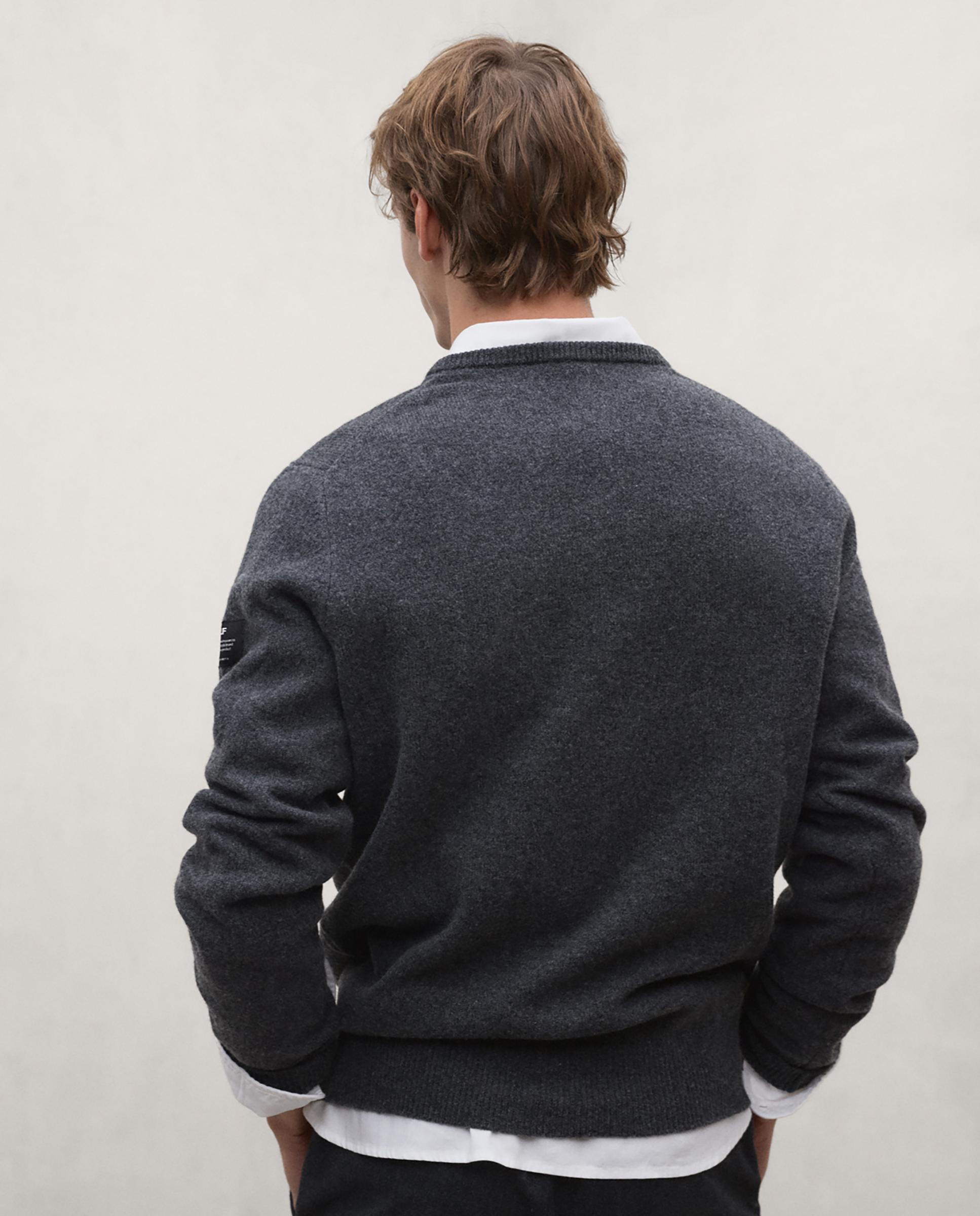 Jersey de hombre valle con cuello de pico - Ecoalf - Gris oscuro Gris oscuro-2
