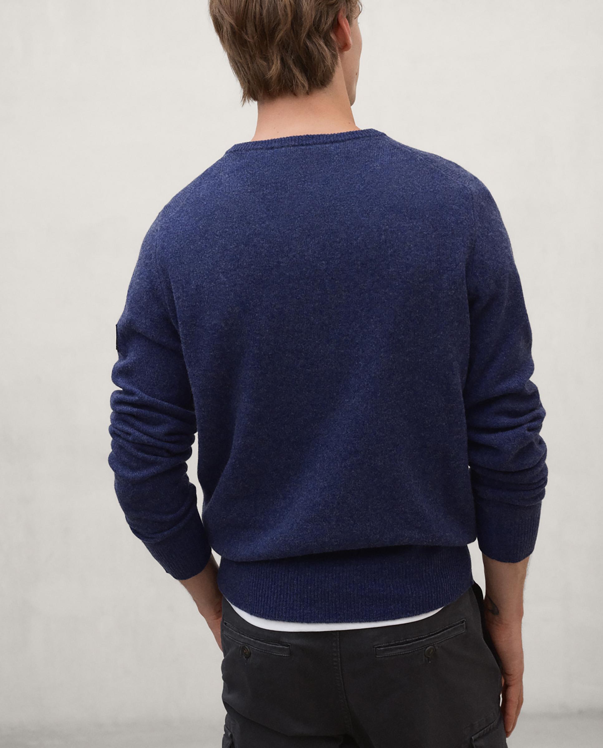 Jersey de hombre valle con cuello de pico - Ecoalf - Azul Azul-3