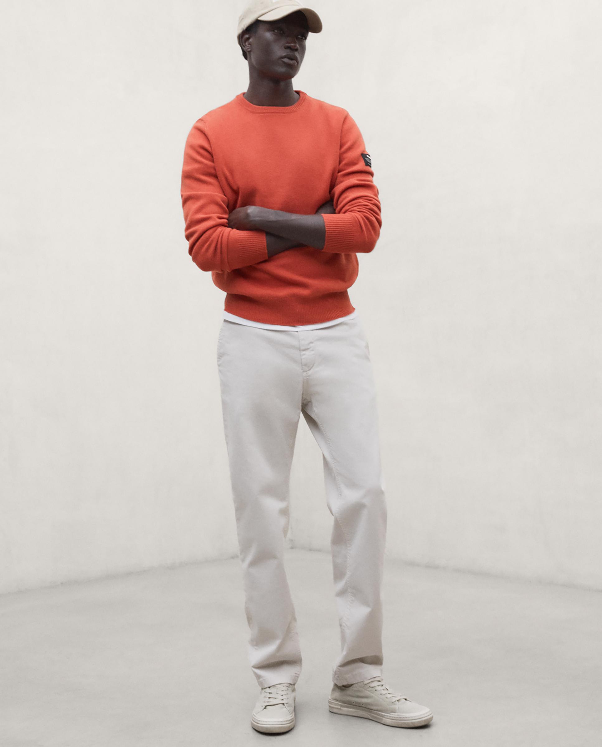 Jersey de hombre laguna con cuello redondo - Ecoalf - Naranja Naranja-2