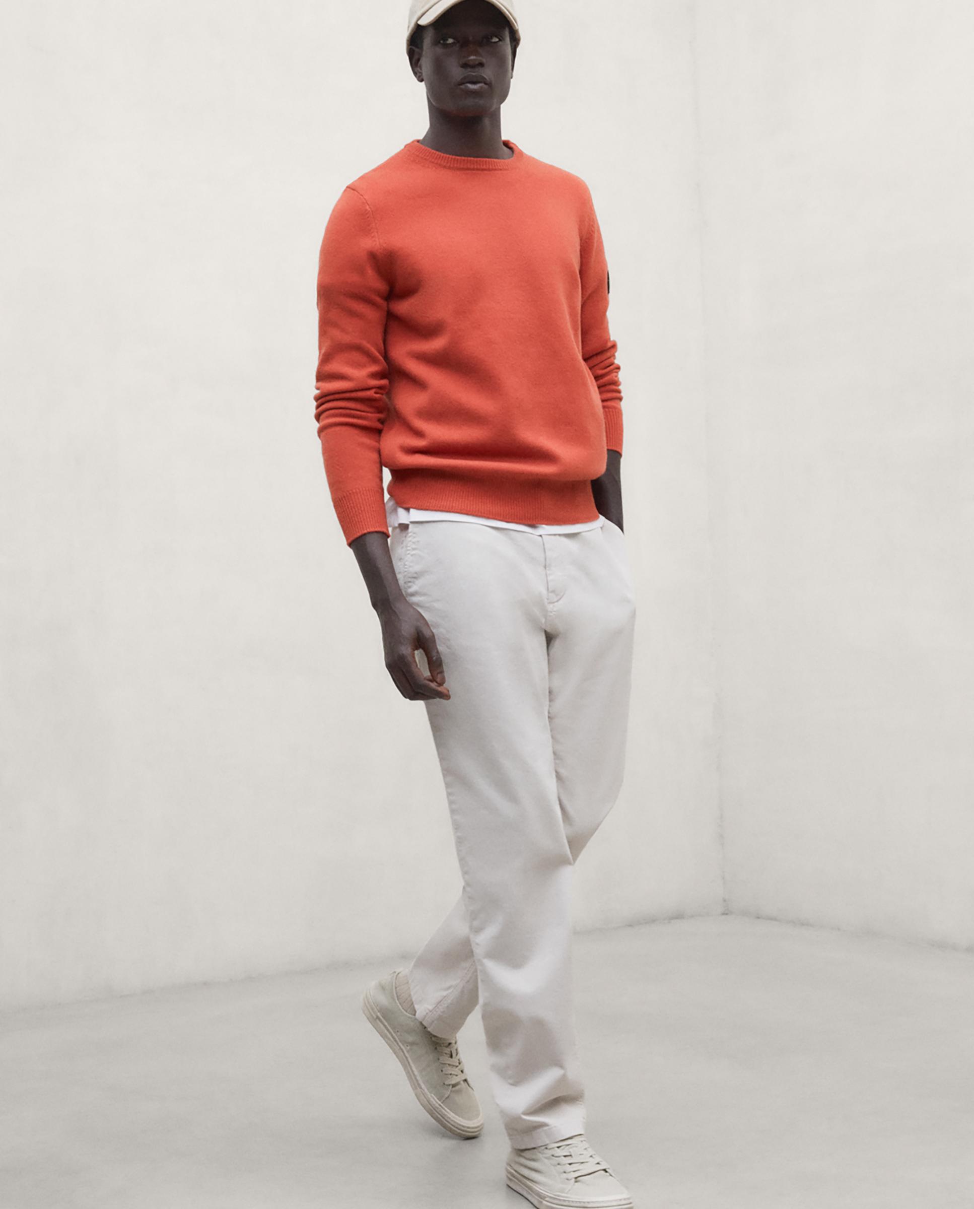 Jersey de hombre laguna con cuello redondo - Ecoalf - Naranja Naranja-3