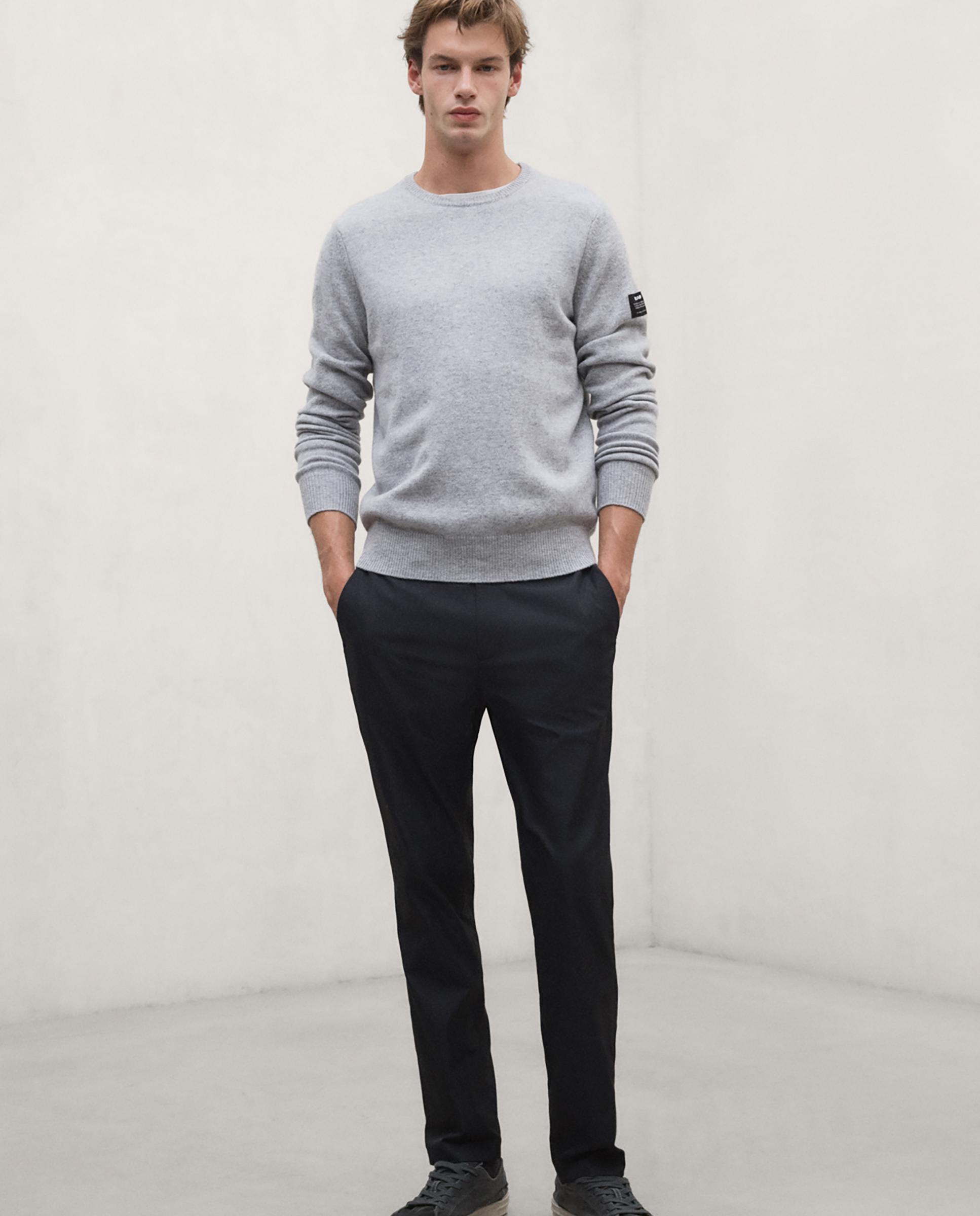 Jersey de hombre laguna con cuello redondo - Ecoalf - Gris Gris-2