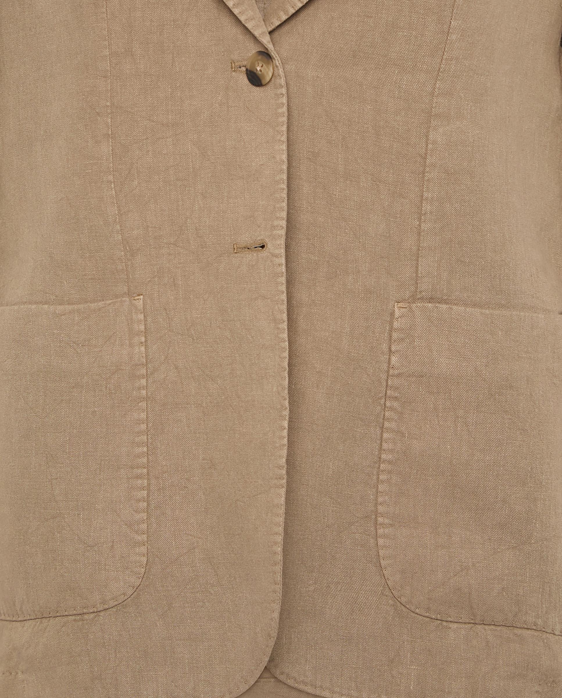 Blazer de mujer de cáñamo con bolsillos - Ecoalf - Marrón claro Marrón claro-3