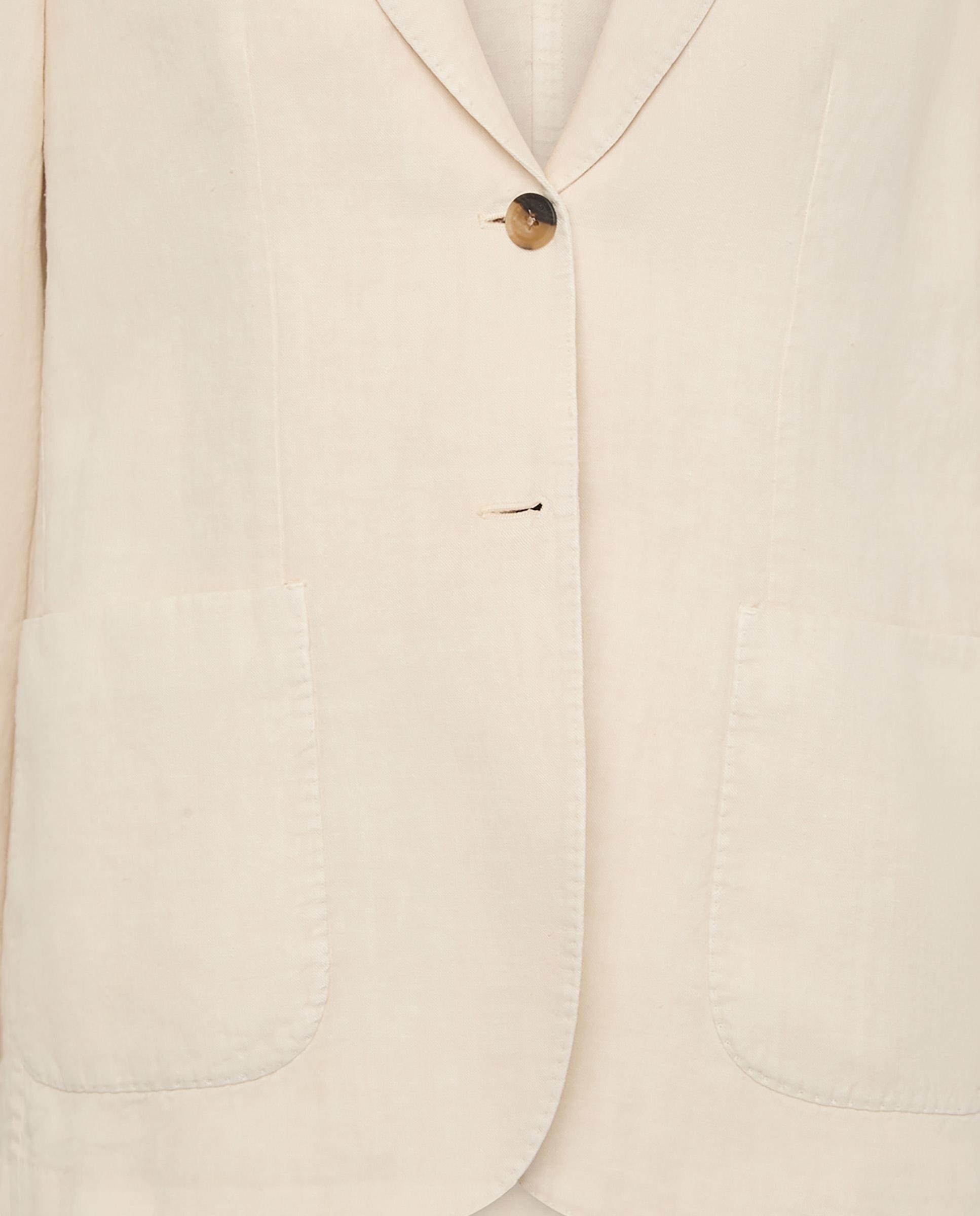Blazer de mujer de cáñamo con bolsillos - Ecoalf - Crema Crema-3