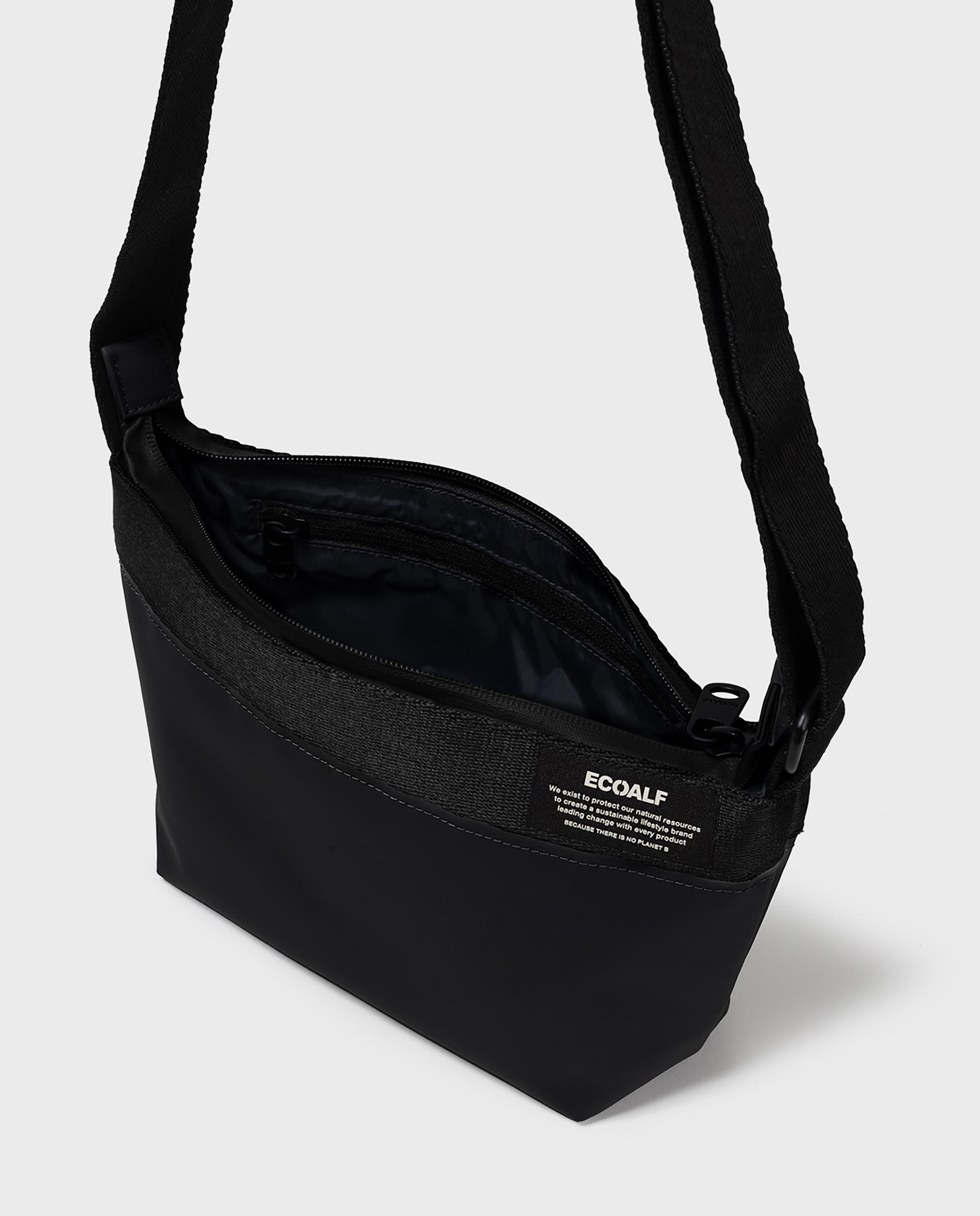 Bandolera de mujer areny con correa ajustable - Ecoalf - Negro Negro-2