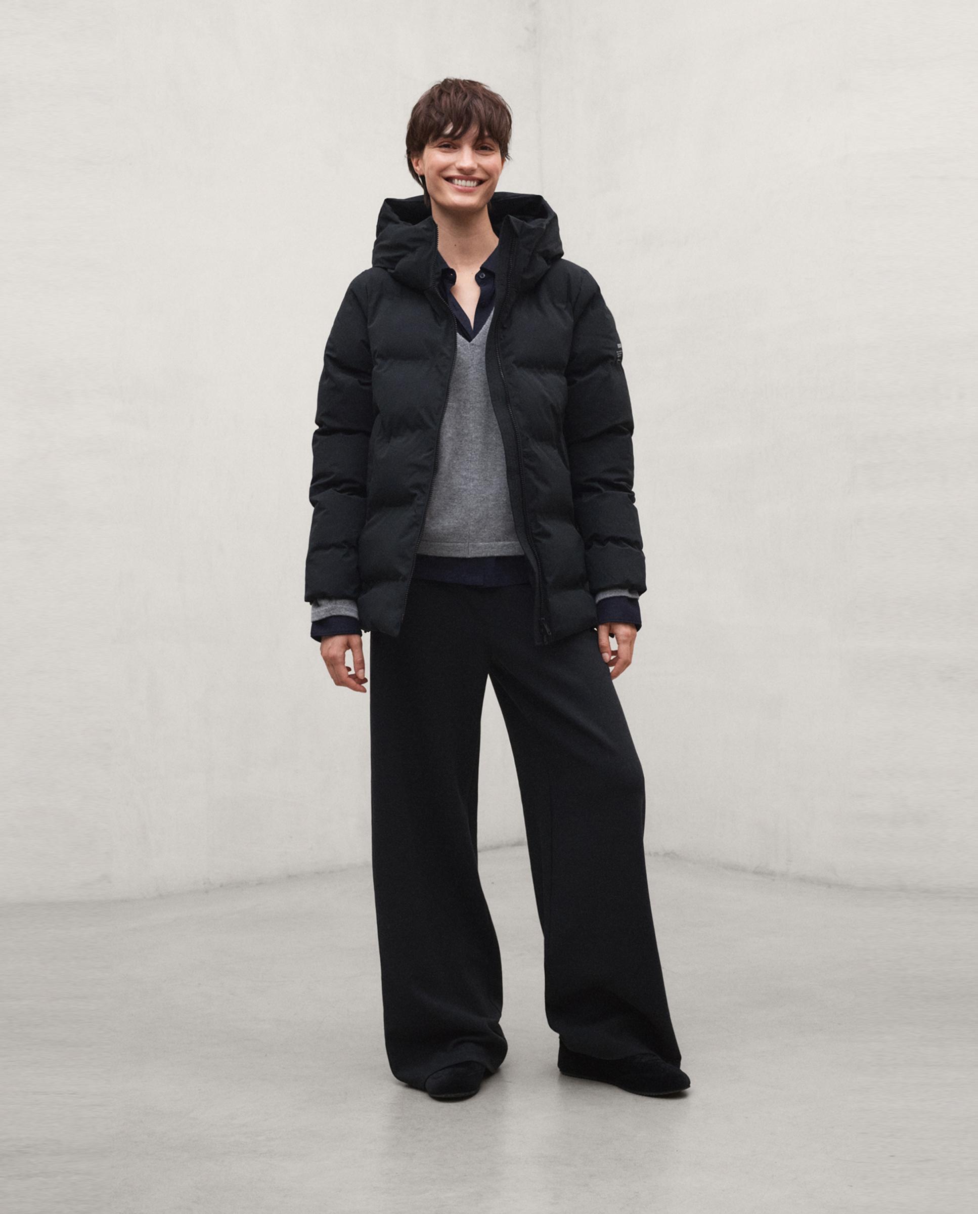 Plumífero de mujer corto repelente al agua mia - Ecoalf - Negro Negro-1