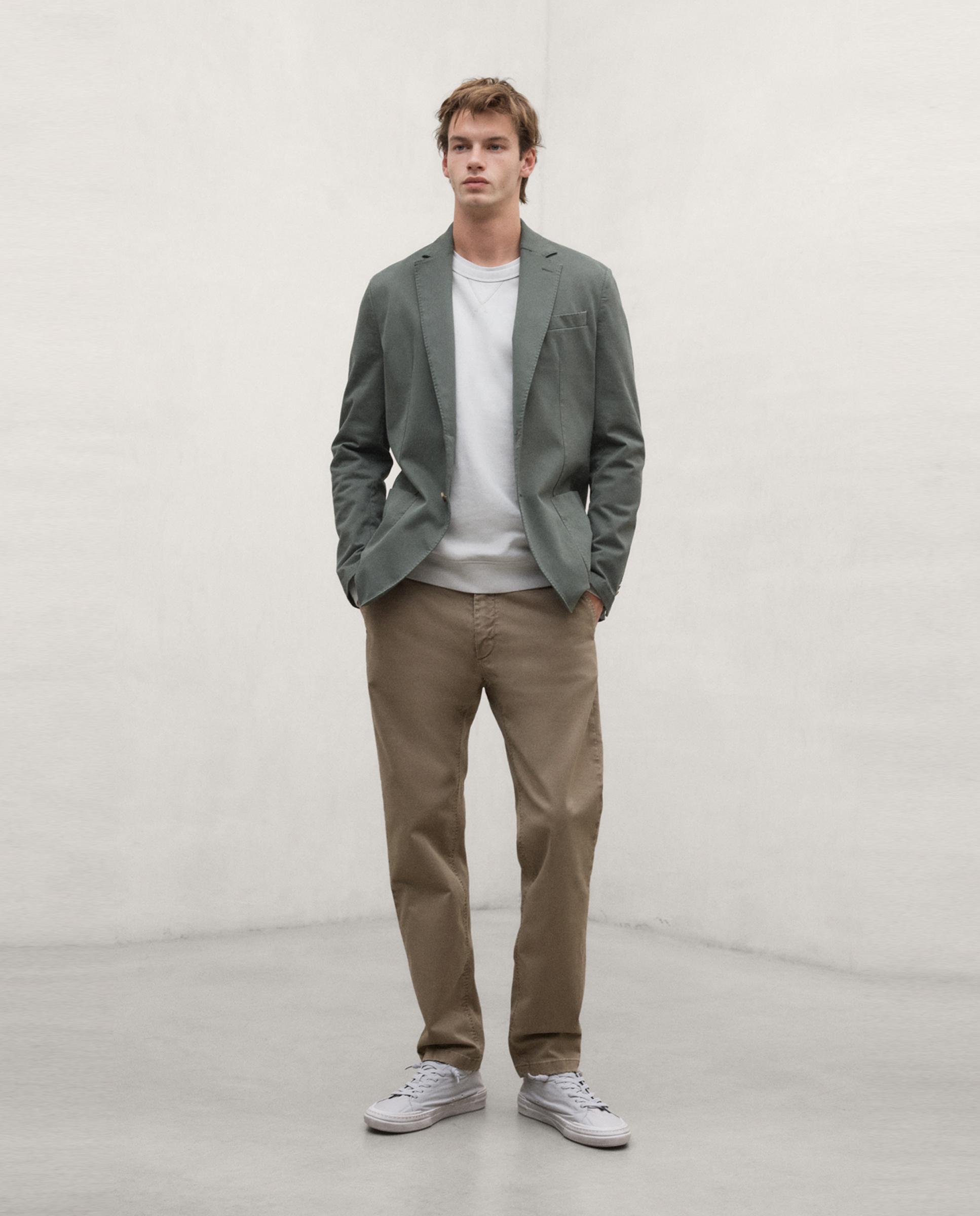 Chaqueta de hombre milani con cierre de botones - Ecoalf - Kaki Kaki-2
