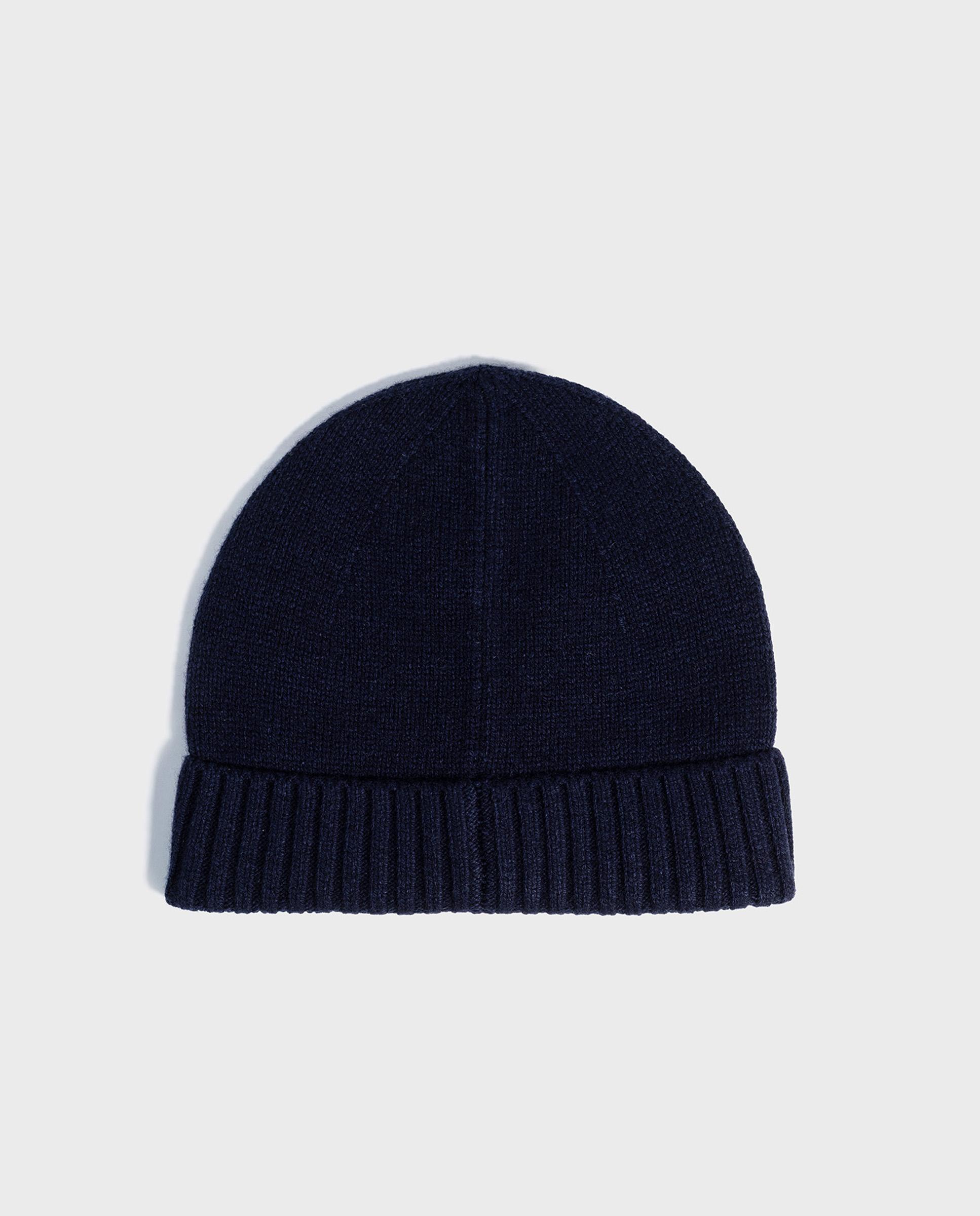 Gorro unisex jacques de lana con borde acanalado - Ecoalf - Azul marino Azul marino-2