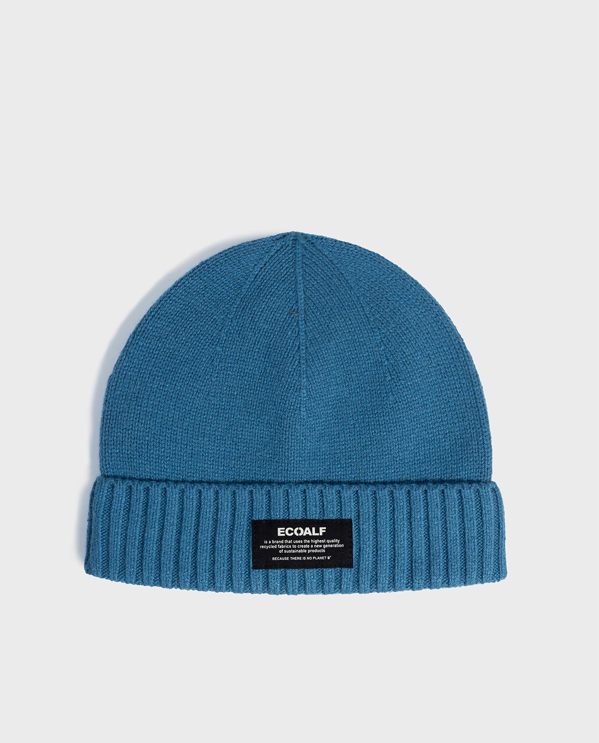 Gorro unisex jacques de lana con borde acanalado - Ecoalf - Azul Azul-1