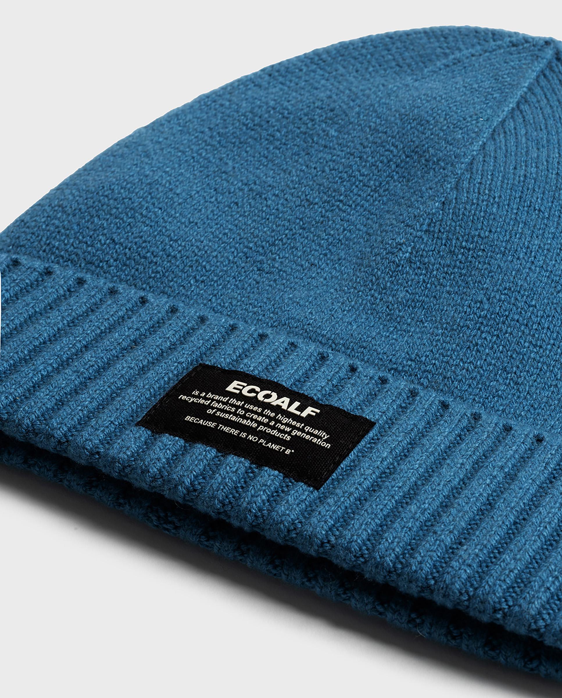 Gorro unisex jacques de lana con borde acanalado - Ecoalf - Azul Azul-3