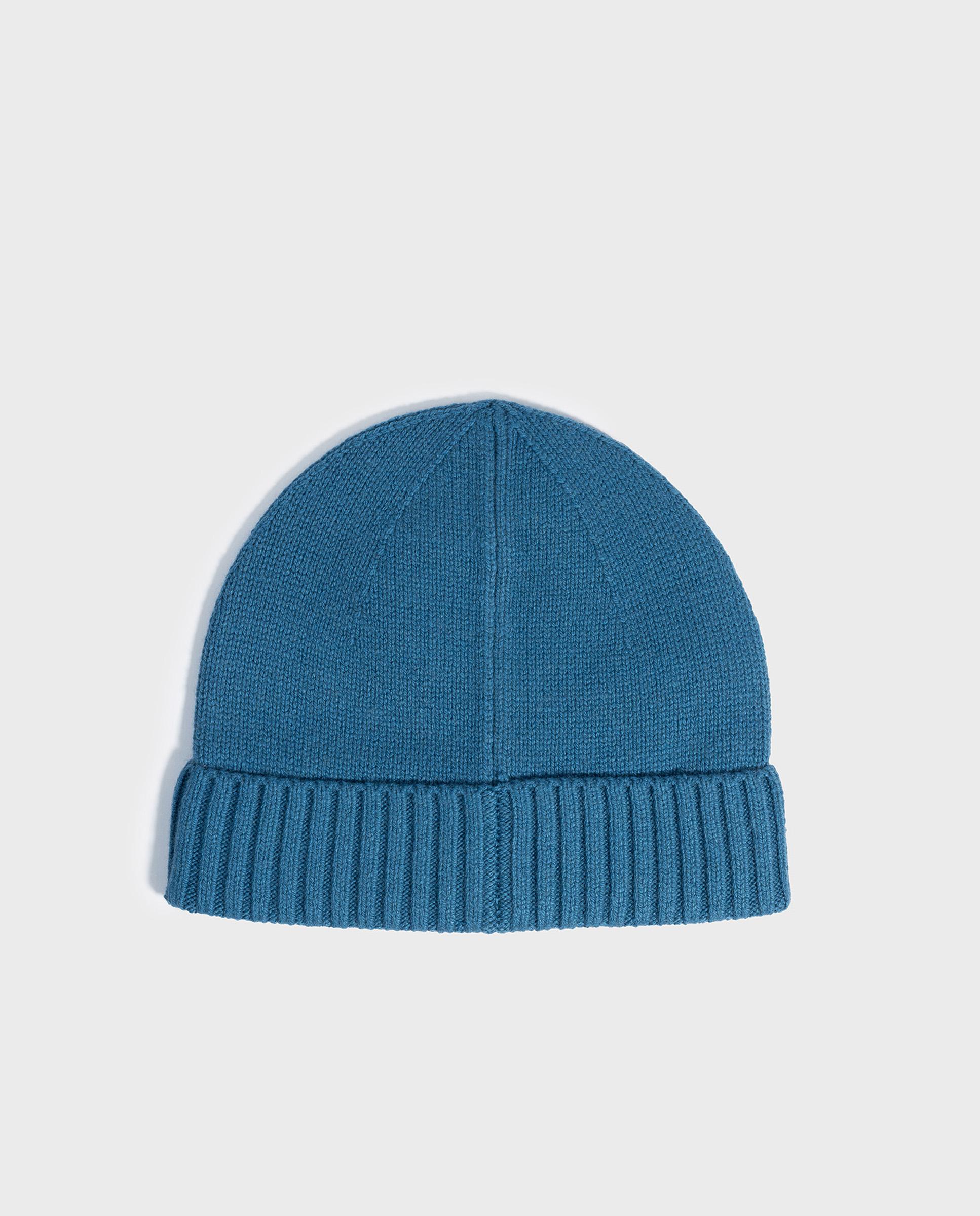 Gorro unisex jacques de lana con borde acanalado - Ecoalf - Azul Azul-2
