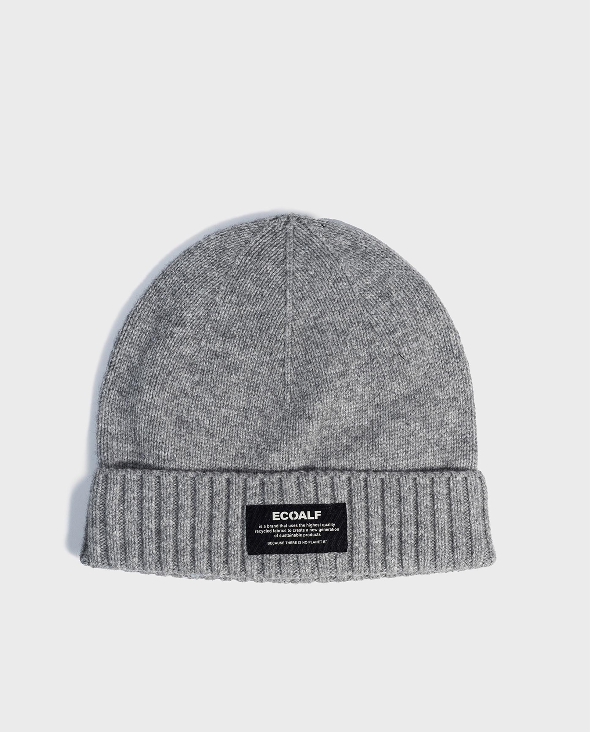 Imagen 0 de Gorro unisex jacques de lana con borde acanalado Gris