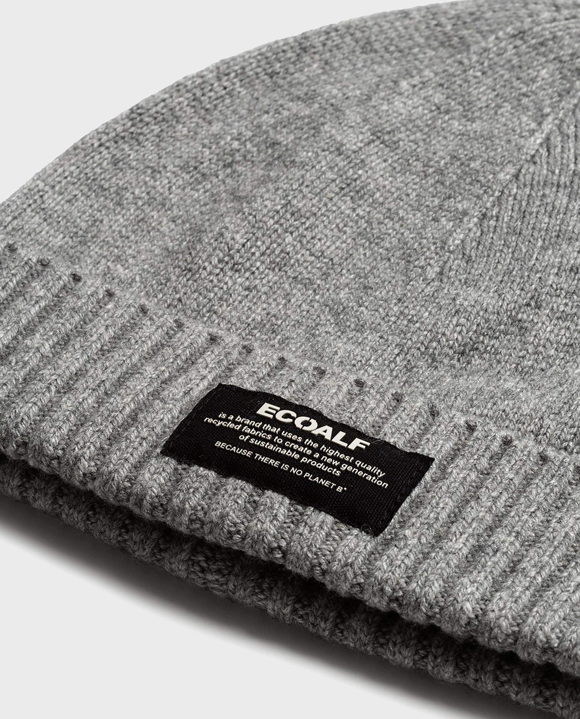 Gorro unisex jacques de lana con borde acanalado - Ecoalf - Gris Gris-2