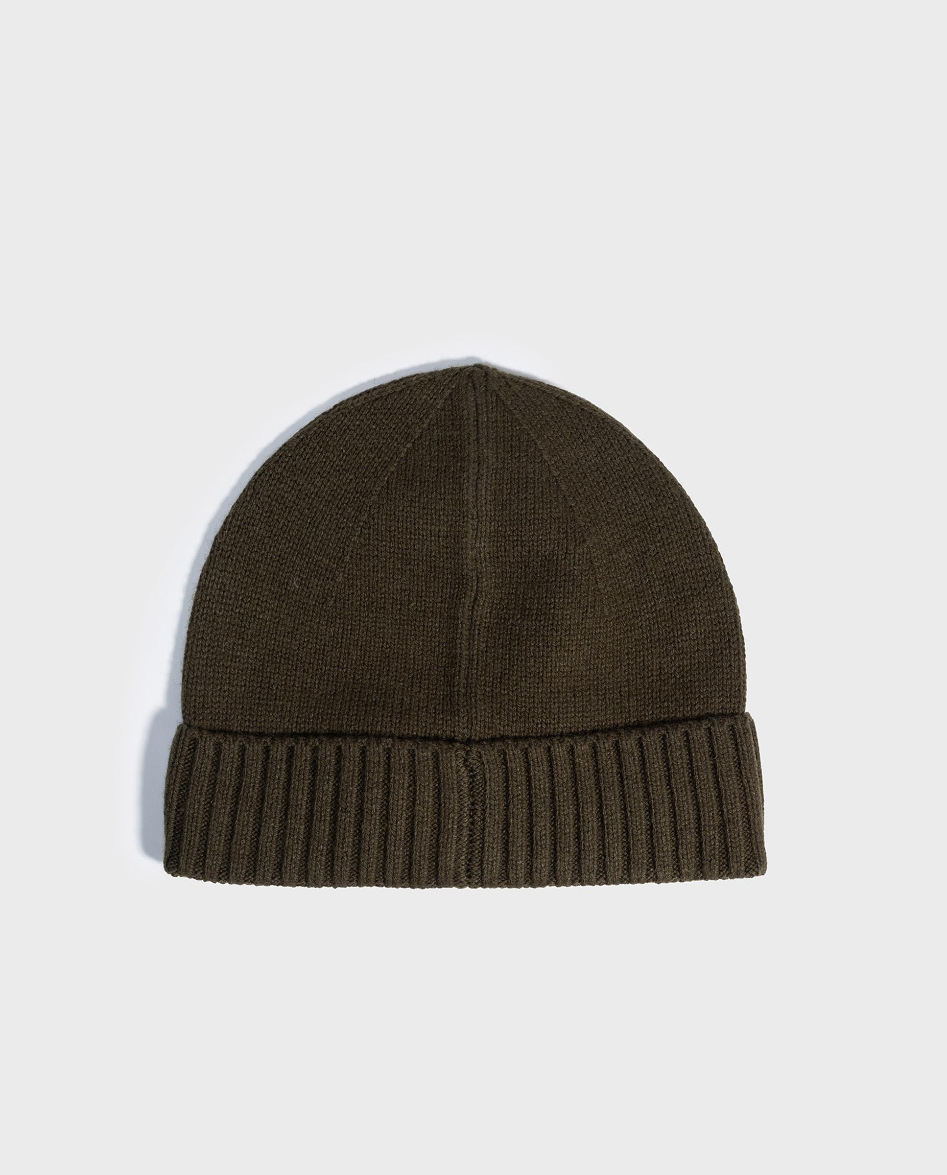 Gorro unisex jacques de lana con borde acanalado - Ecoalf - Verde oscuro Verde oscuro-3