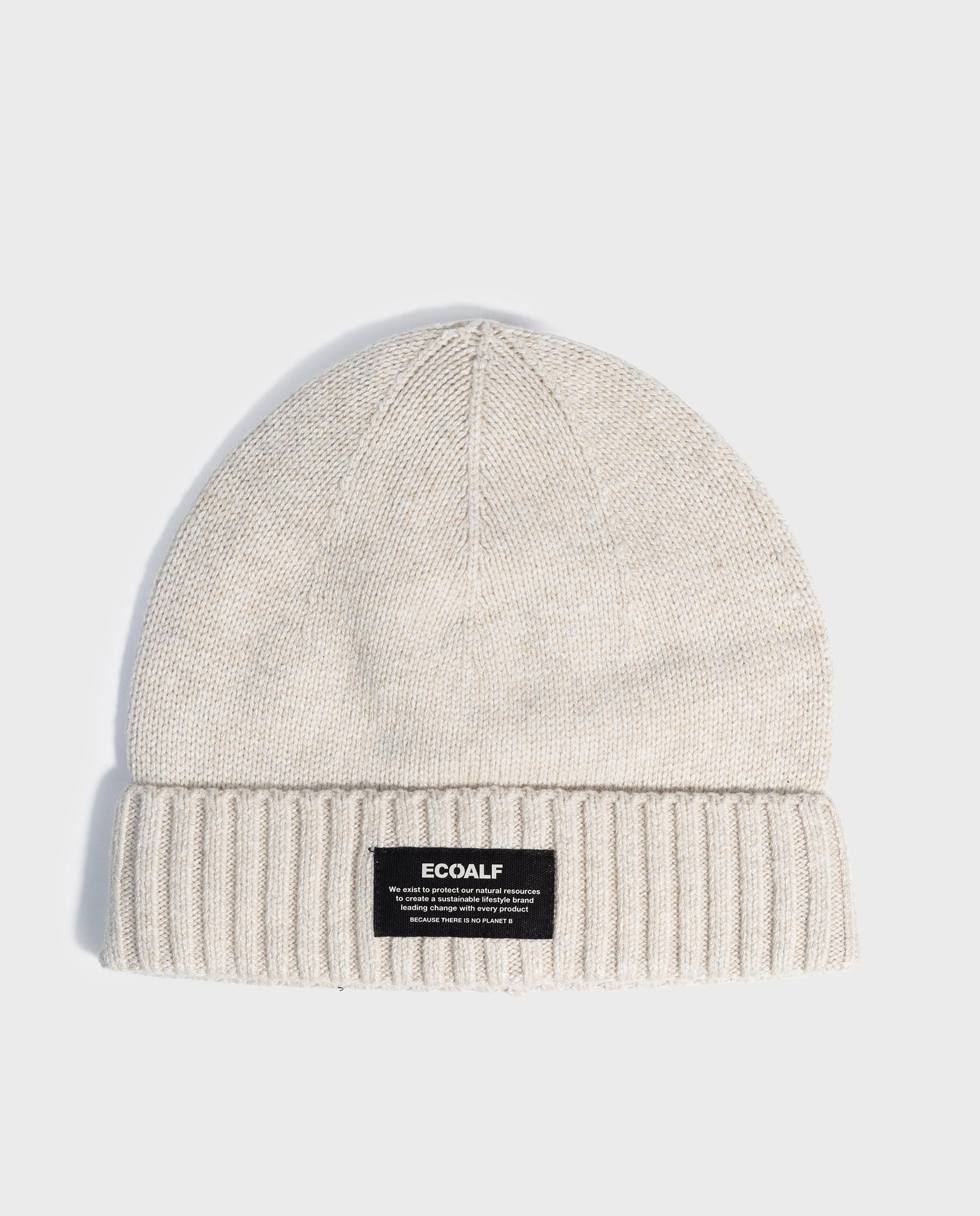 Gorro unisex jacques de lana con borde acanalado - Ecoalf - Beige Beige-1