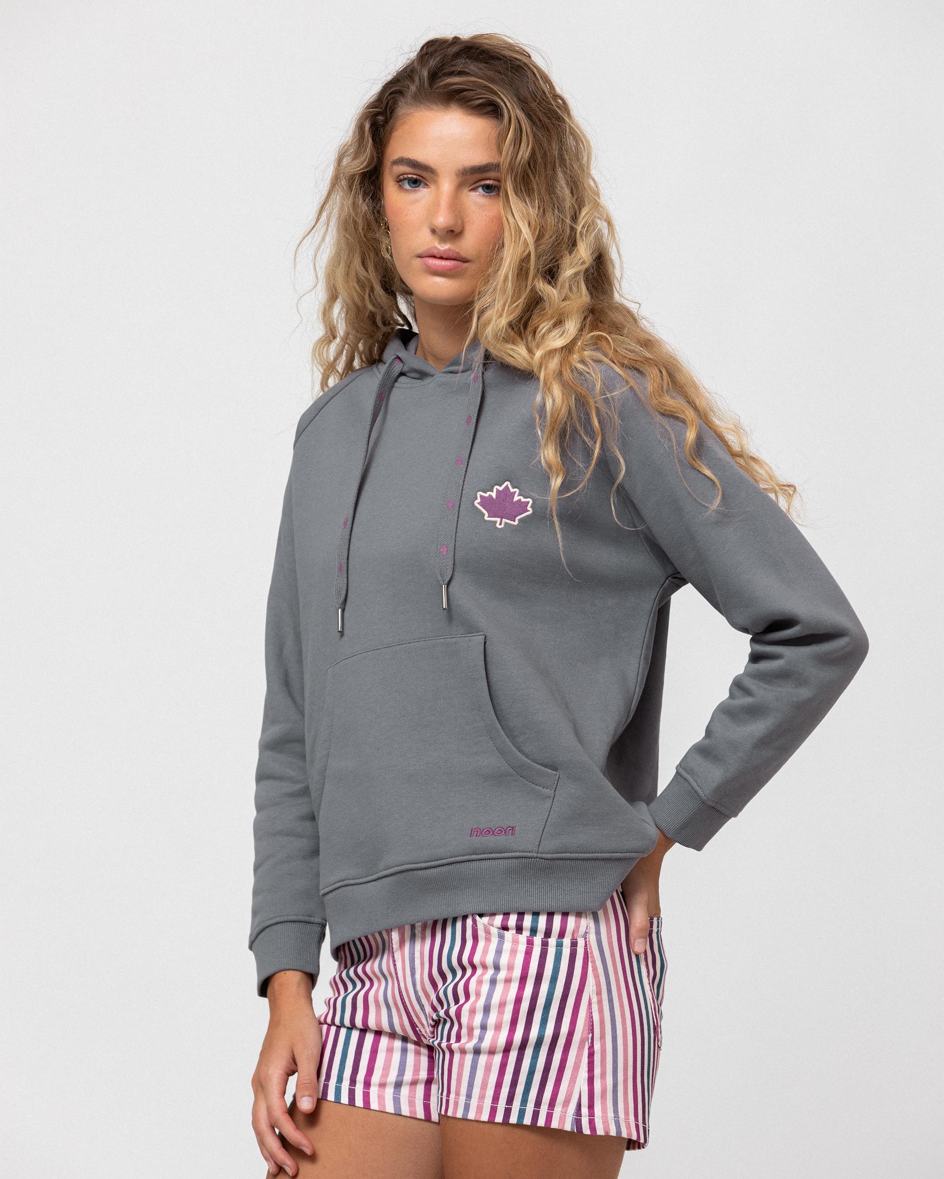 Imagen 1 de Sudadera de mujer con capucha y bolsillo de canguro - Noon - Gris Gris