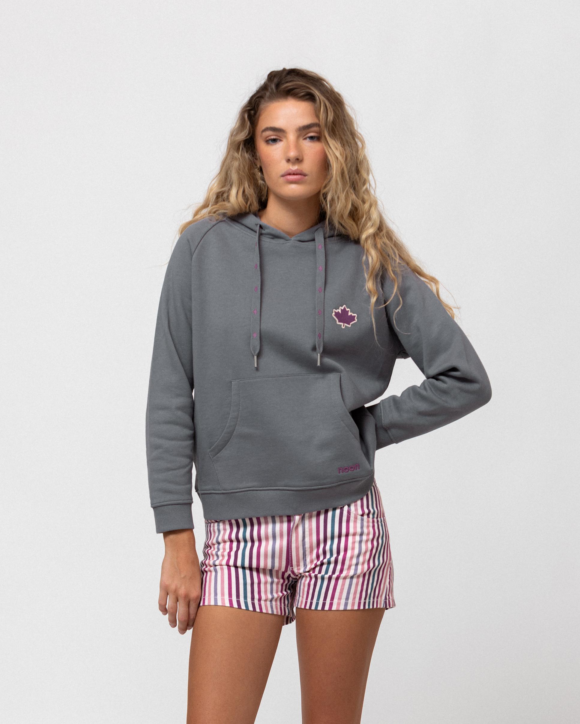 Imagen 3 de Sudadera de mujer con capucha y bolsillo de canguro - Noon - Gris Gris