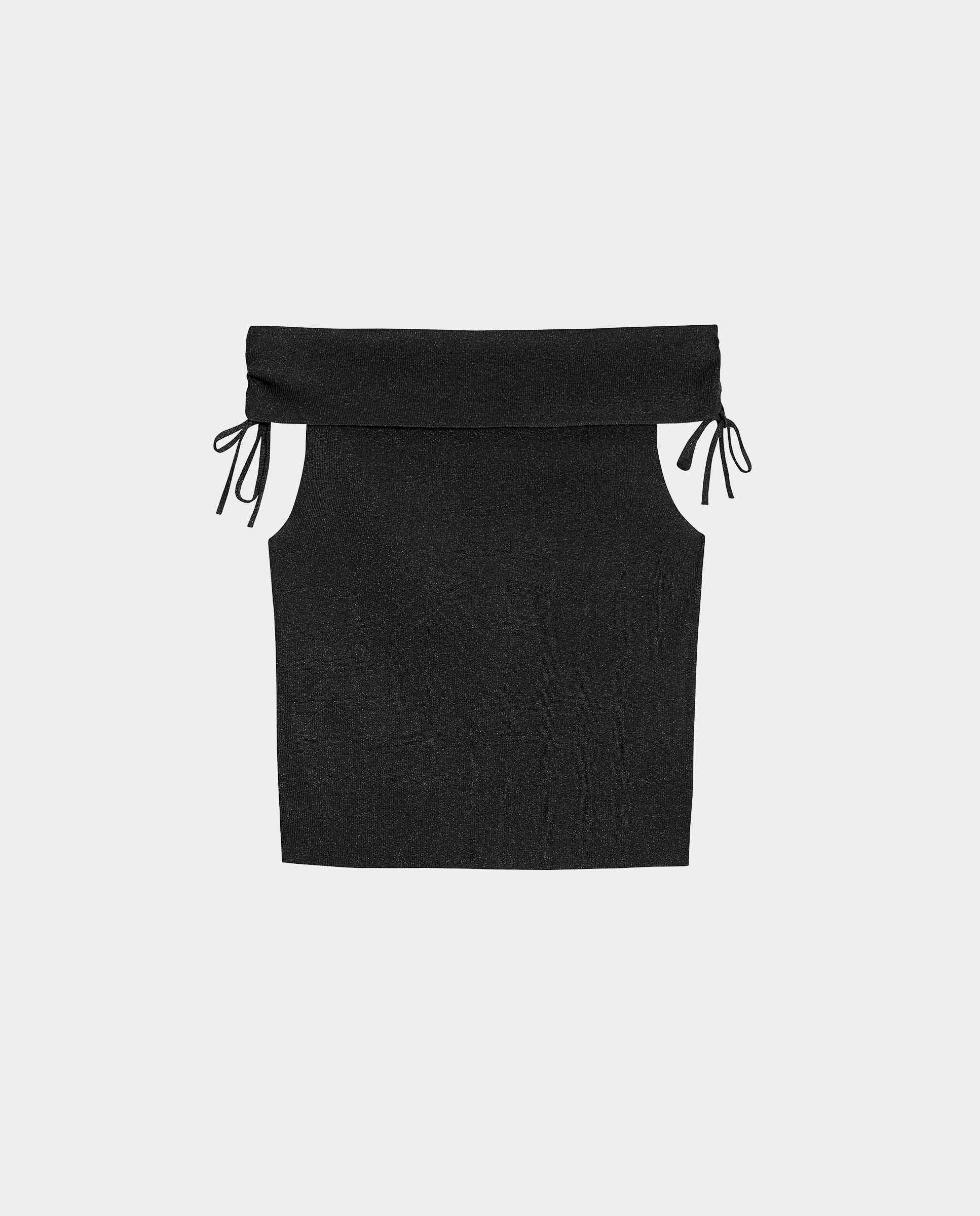 Top de mujer palabra de honor con lazadas - Noon - Negro Negro-5