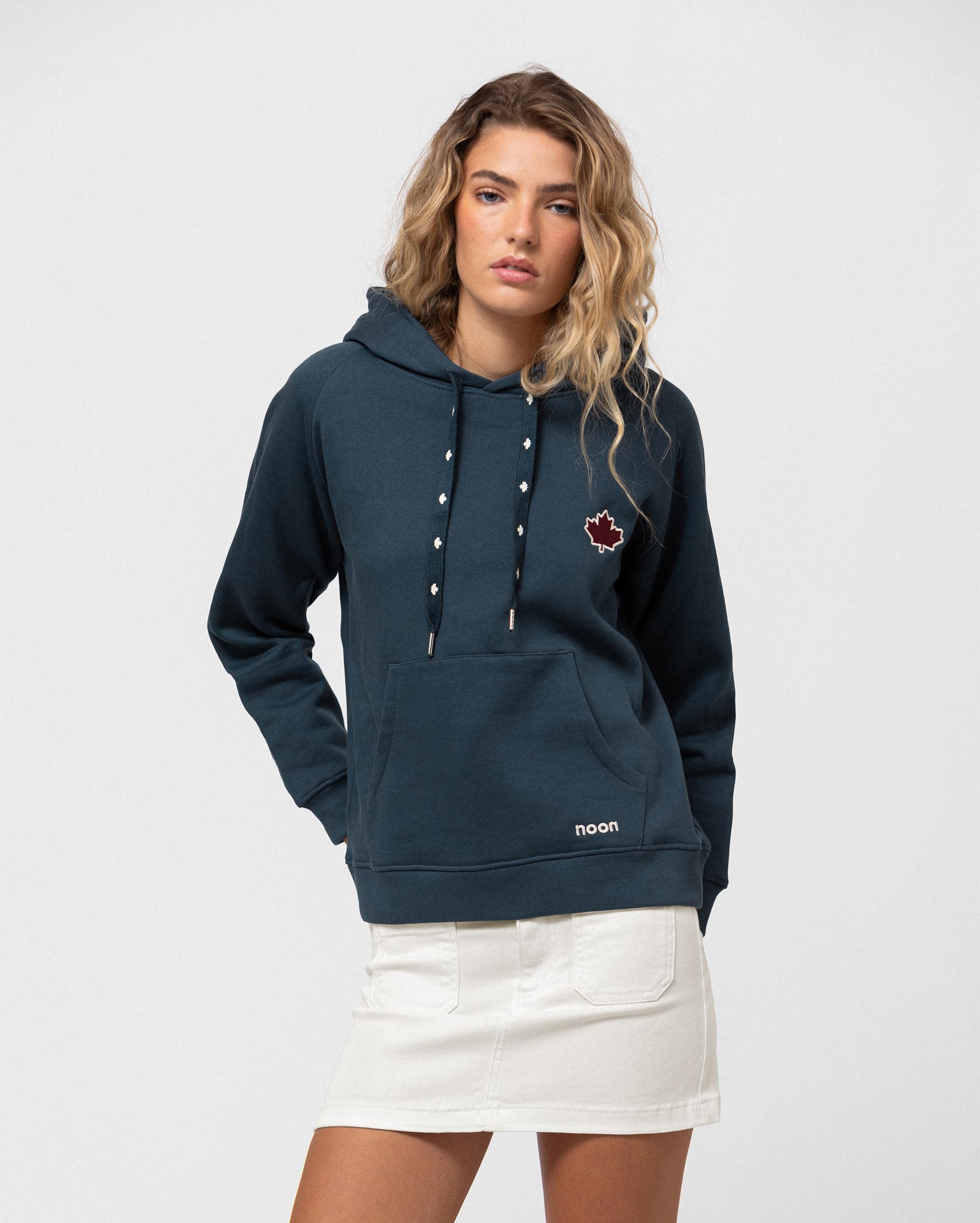 Noon - Sudadera de mujer con capucha y estampado en espalda.