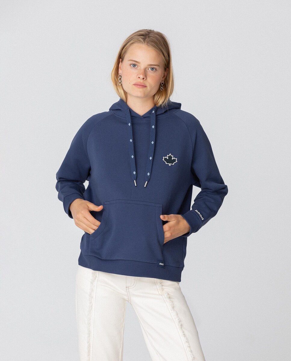 Sudadera de mujer con capucha y logo 32/XXS Azul