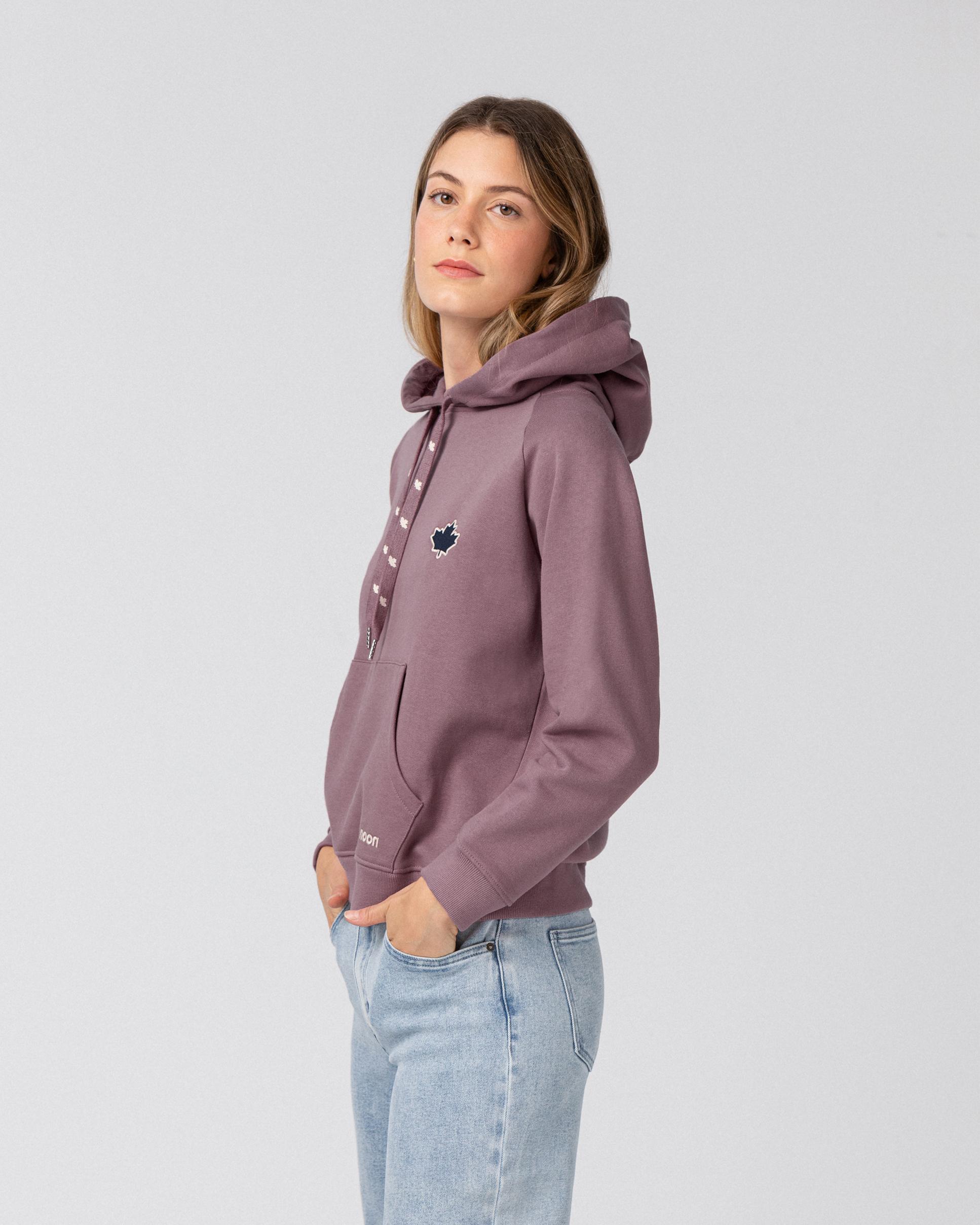 Sudadera de mujer con capucha y logo bordado - Noon - Morado Morado-3