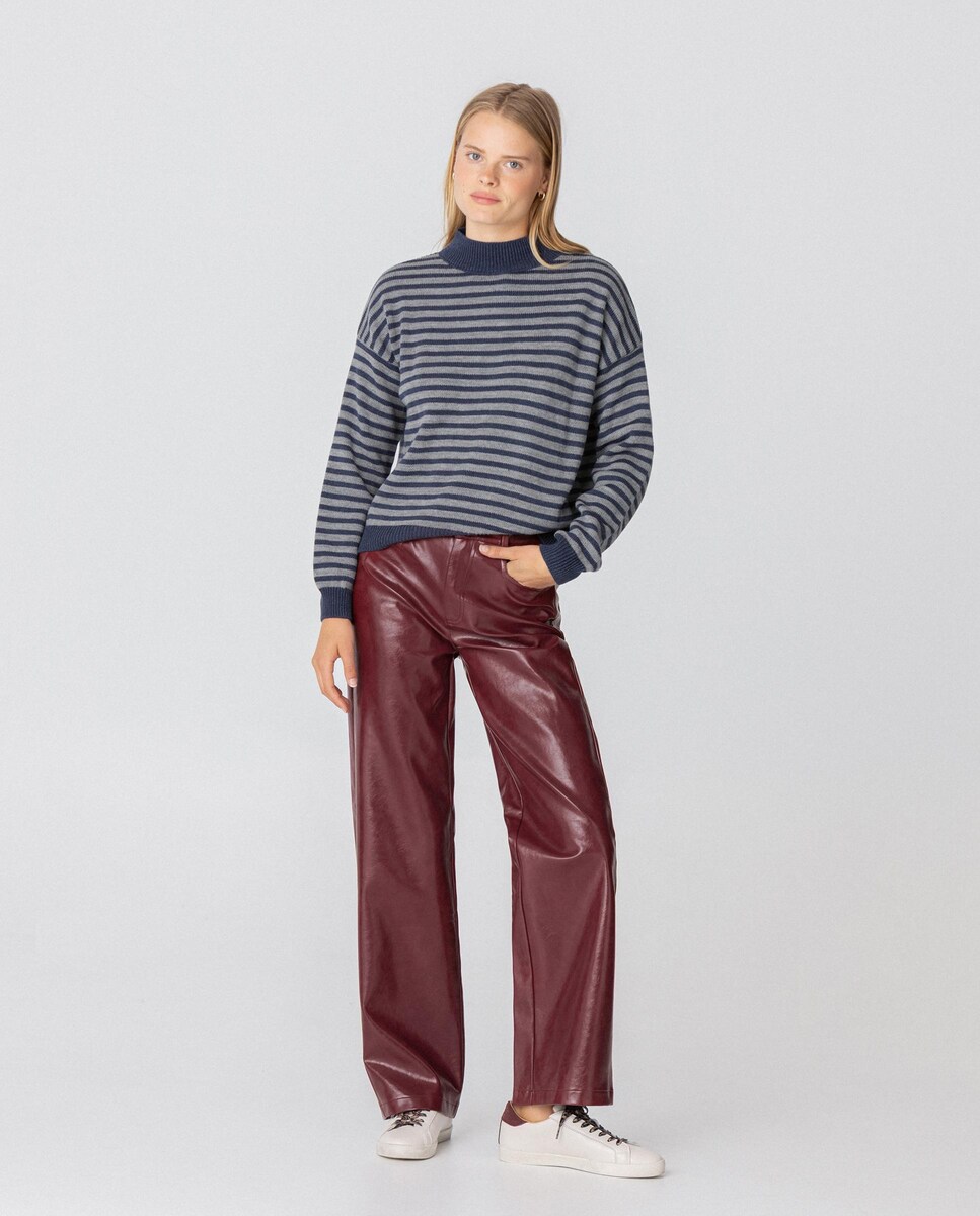 Pantalones de mujer efecto piel de talle alto · Noon · El Corte Inglés