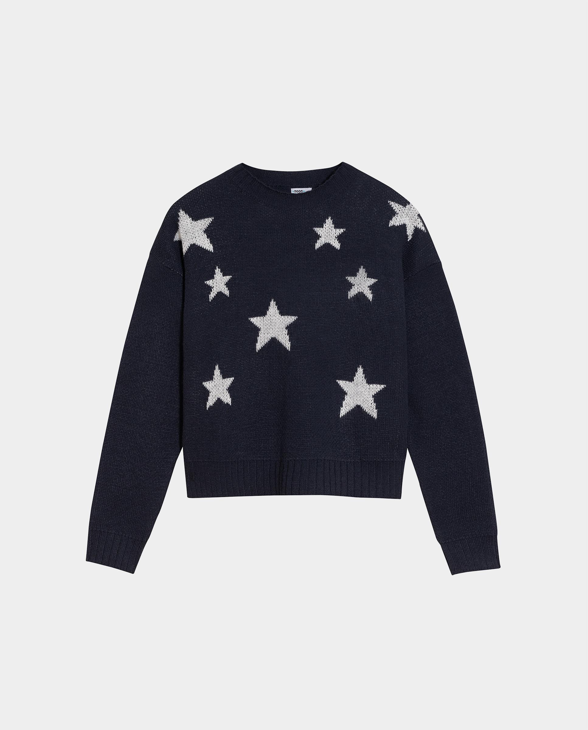 Jersey de mujer con estampado estrellas - Noon - Azul marino Azul marino-5