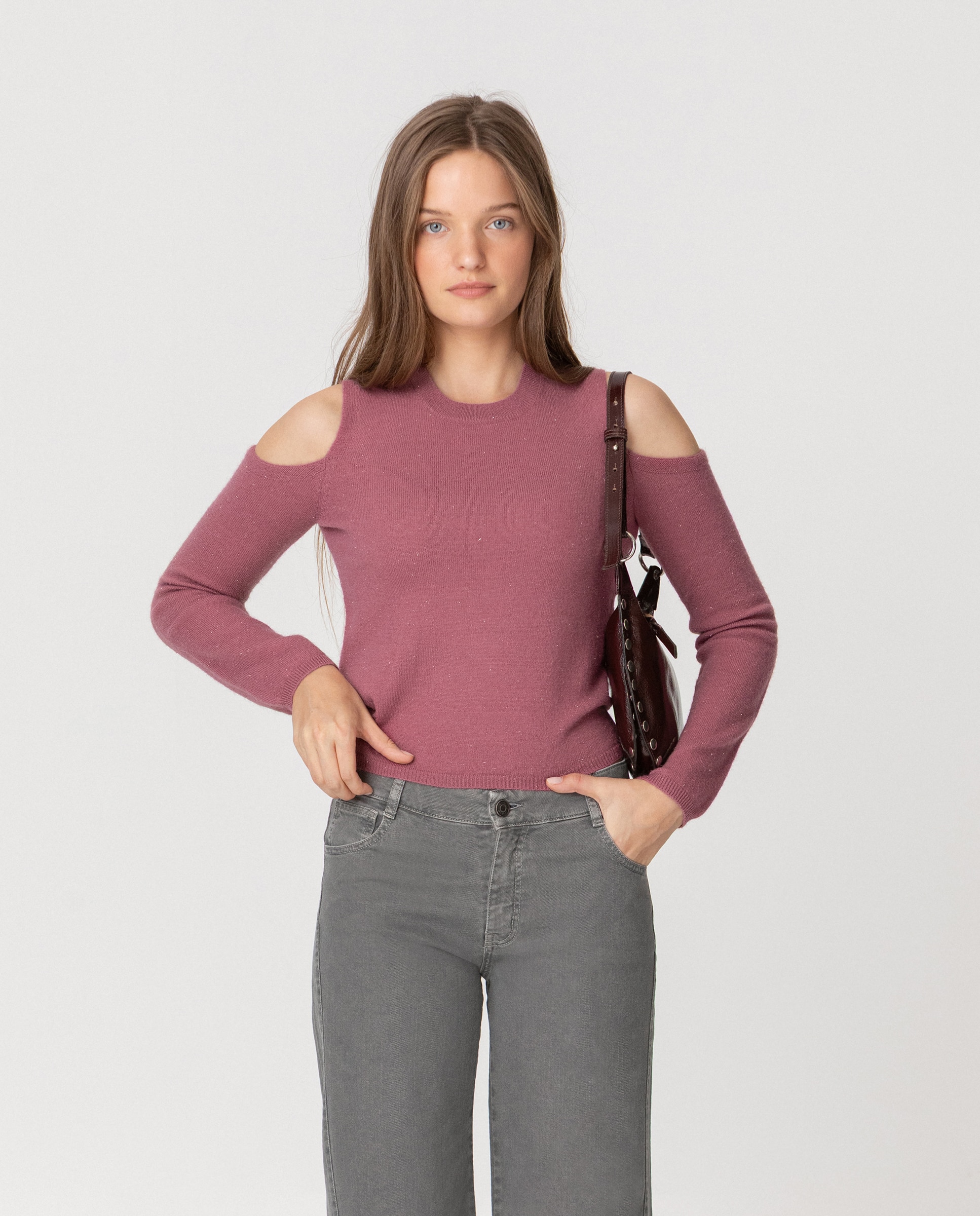 Noon - Jersey de mujer aberturas hombros.